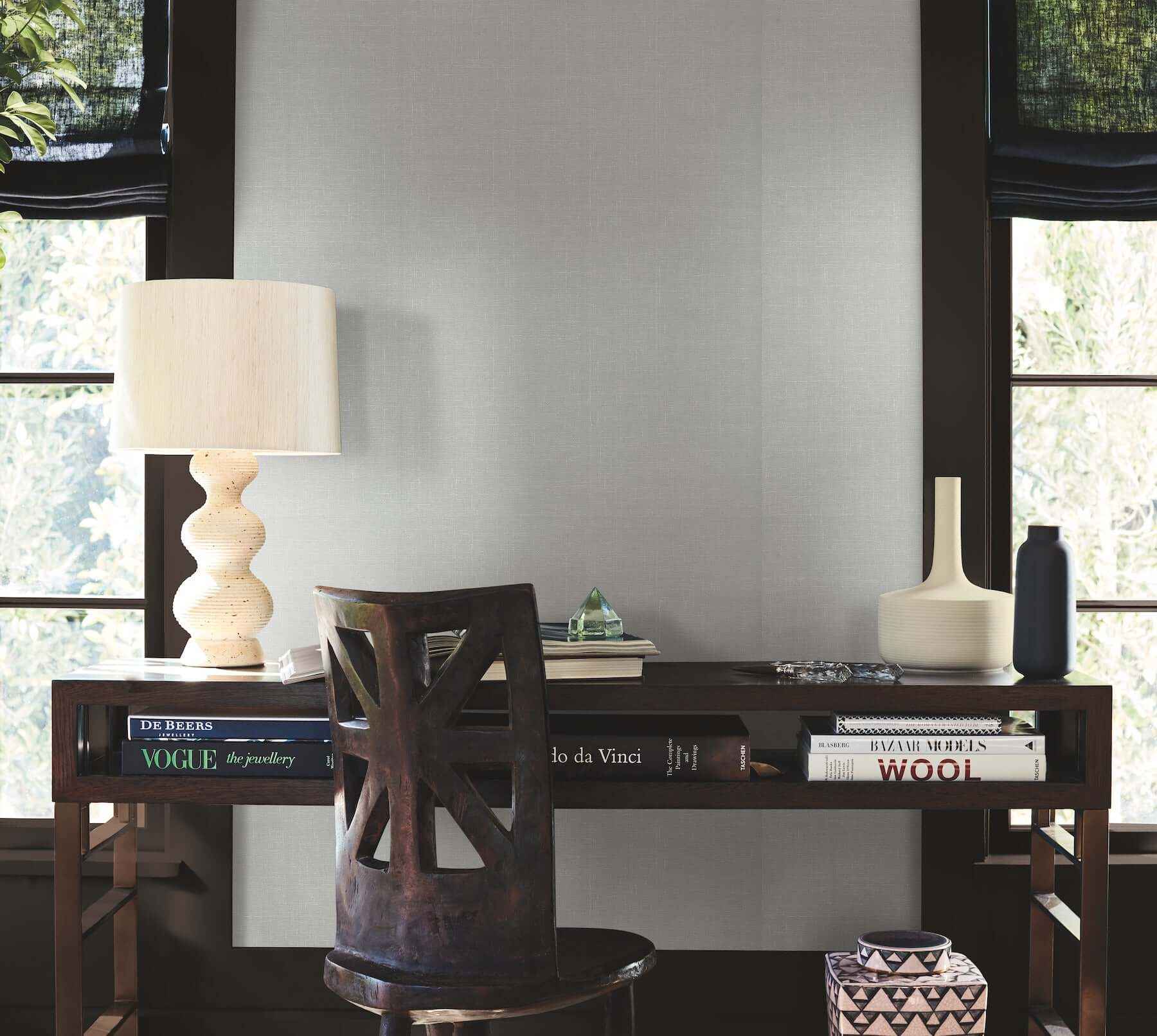 Woven Linen Dove Wallpaper - York Wallcoverings - AB1804 - York Wallcoverings Wallpaper