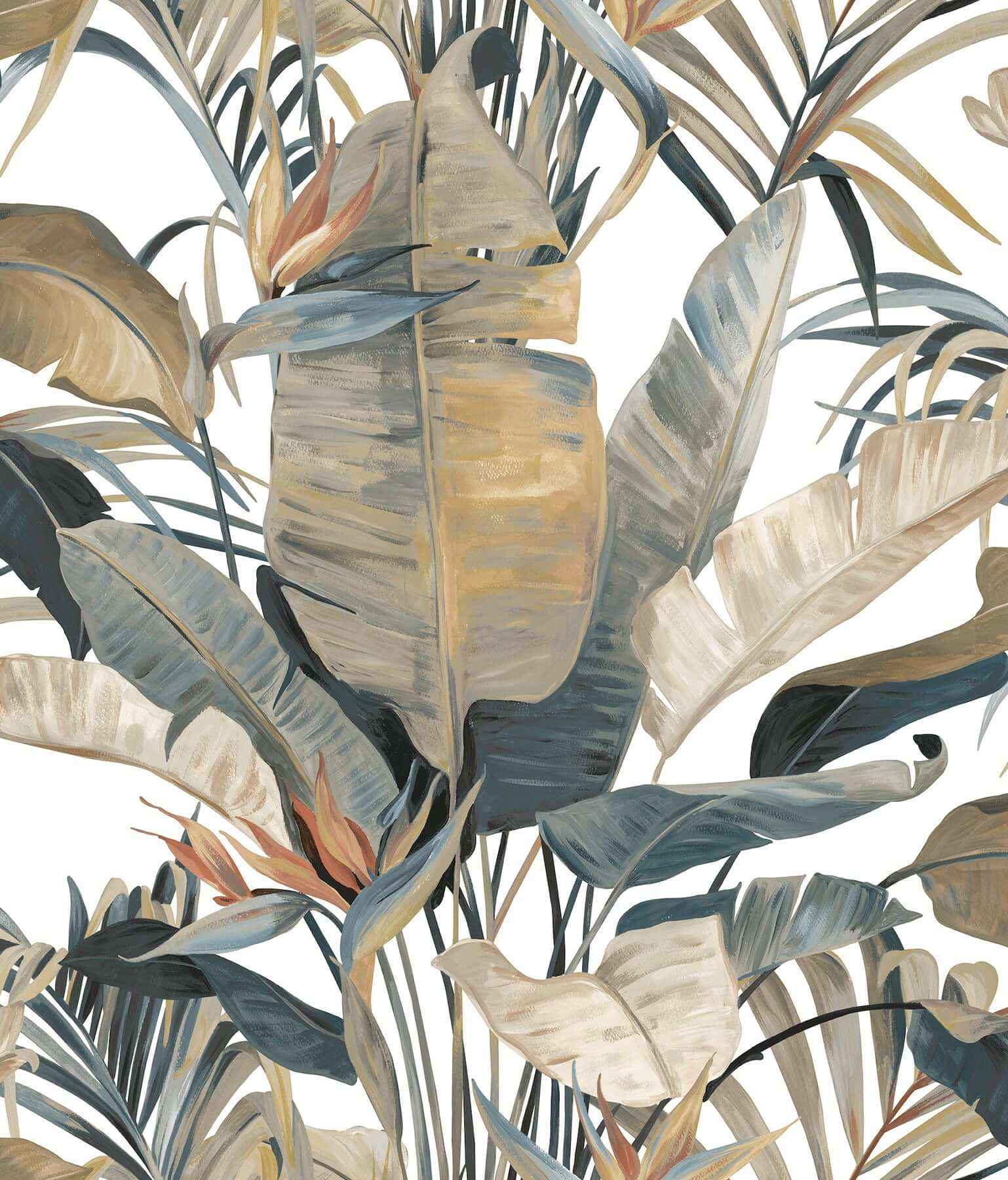 Tropical Cabana Plush Neutral Peel & Stick Wallpaper - York Wallcoverings - PSW1612RL