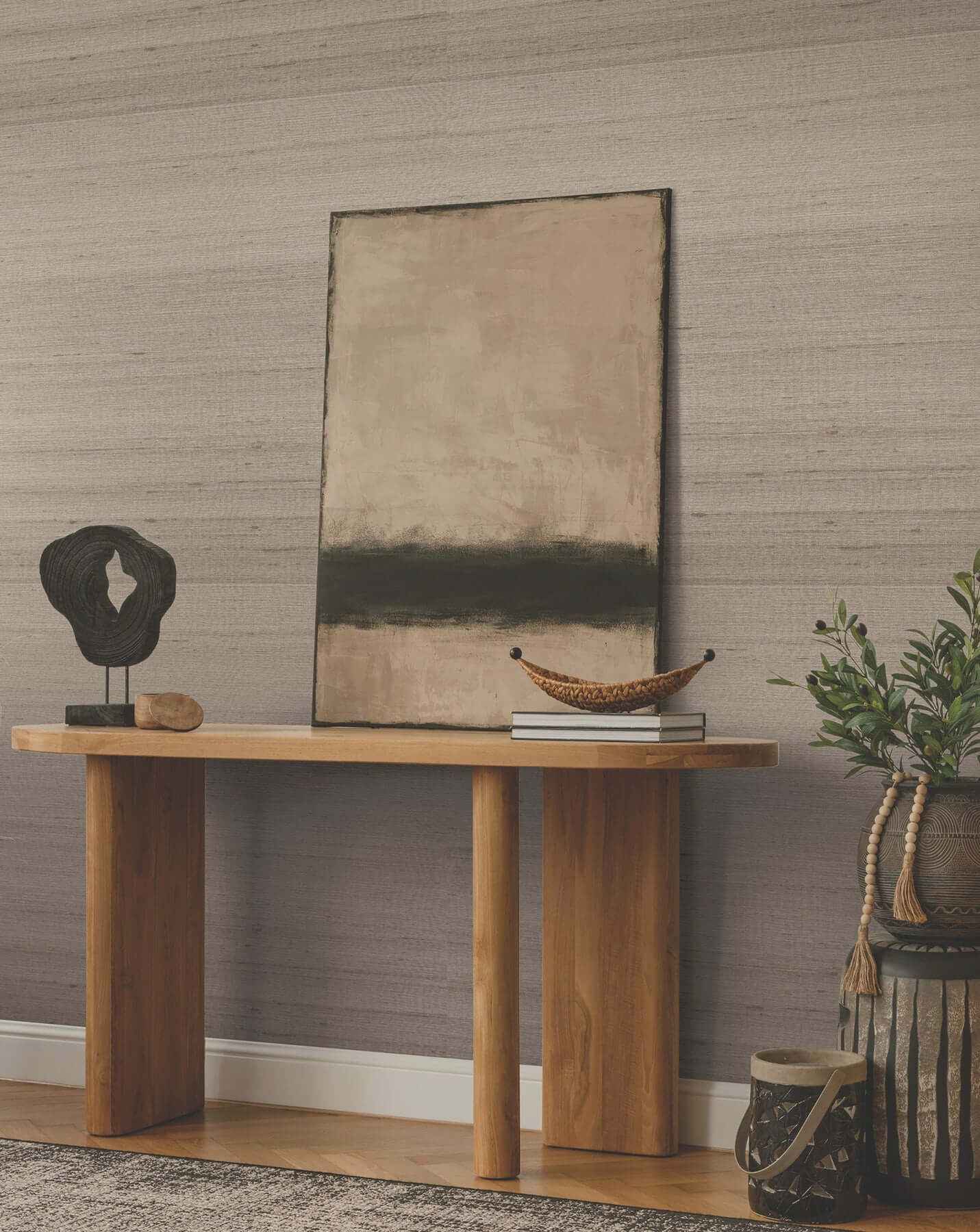 Saori Taupe Silk Specialty Wallpaper - York Wallcoverings - ZA8004 - York Wallcoverings Wallpaper