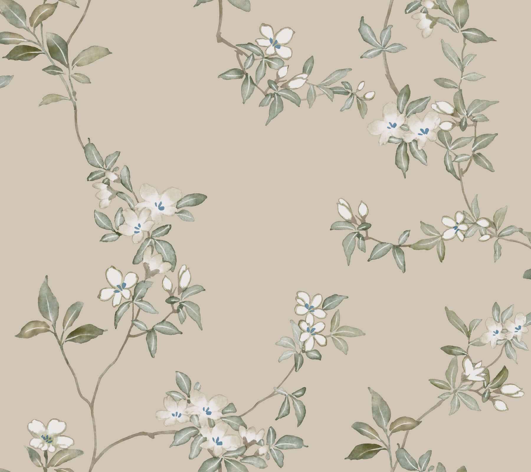 April Blossom Taupe Wallpaper - York Wallcoverings - ZA8075 - York Wallcoverings Wallpaper