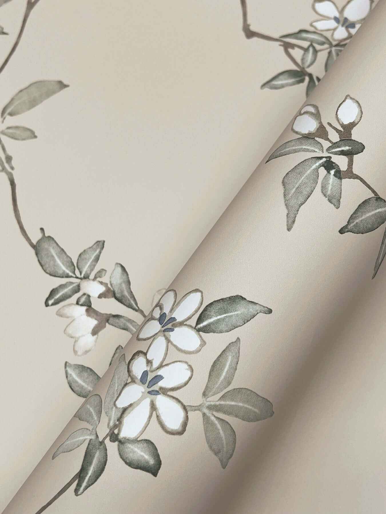 April Blossom Taupe Wallpaper - York Wallcoverings - ZA8075 - York Wallcoverings Wallpaper