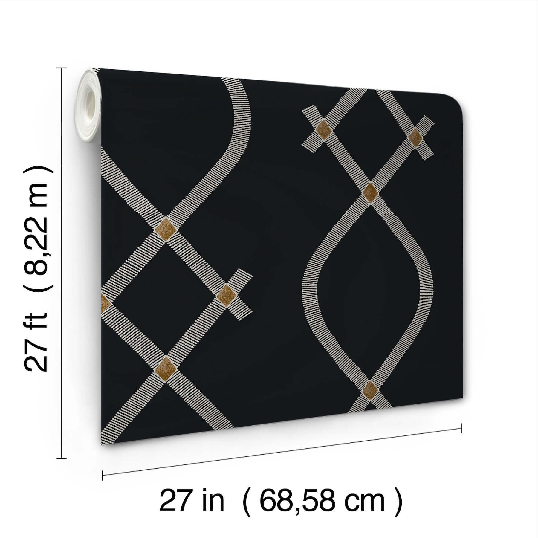 ellena-wallpaper-black-york-wallcoverings-za8031 - York Wallcoverings Wallpaper