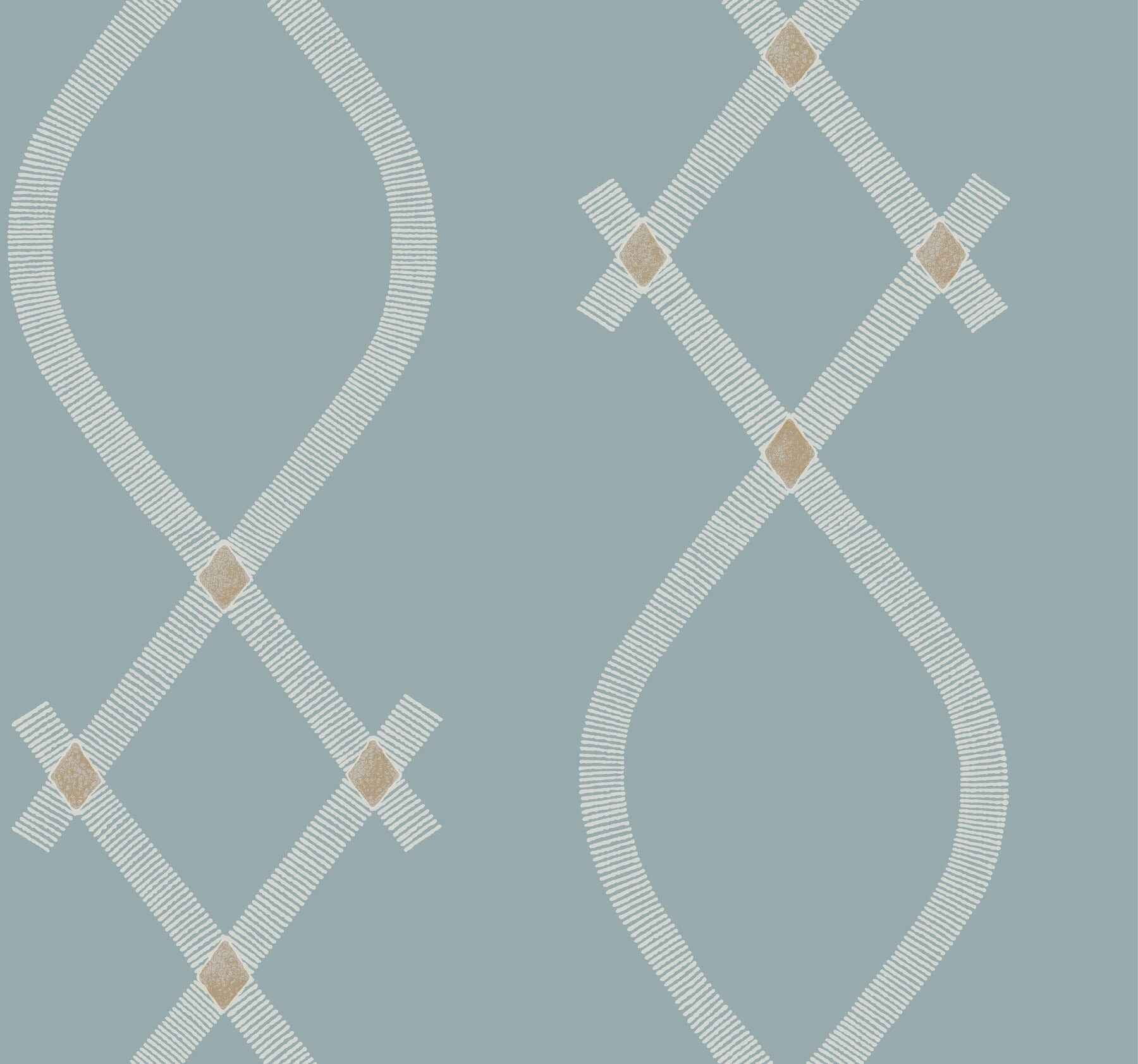 Ellena Blue Wallpaper - York Wallcoverings - ZA8035
