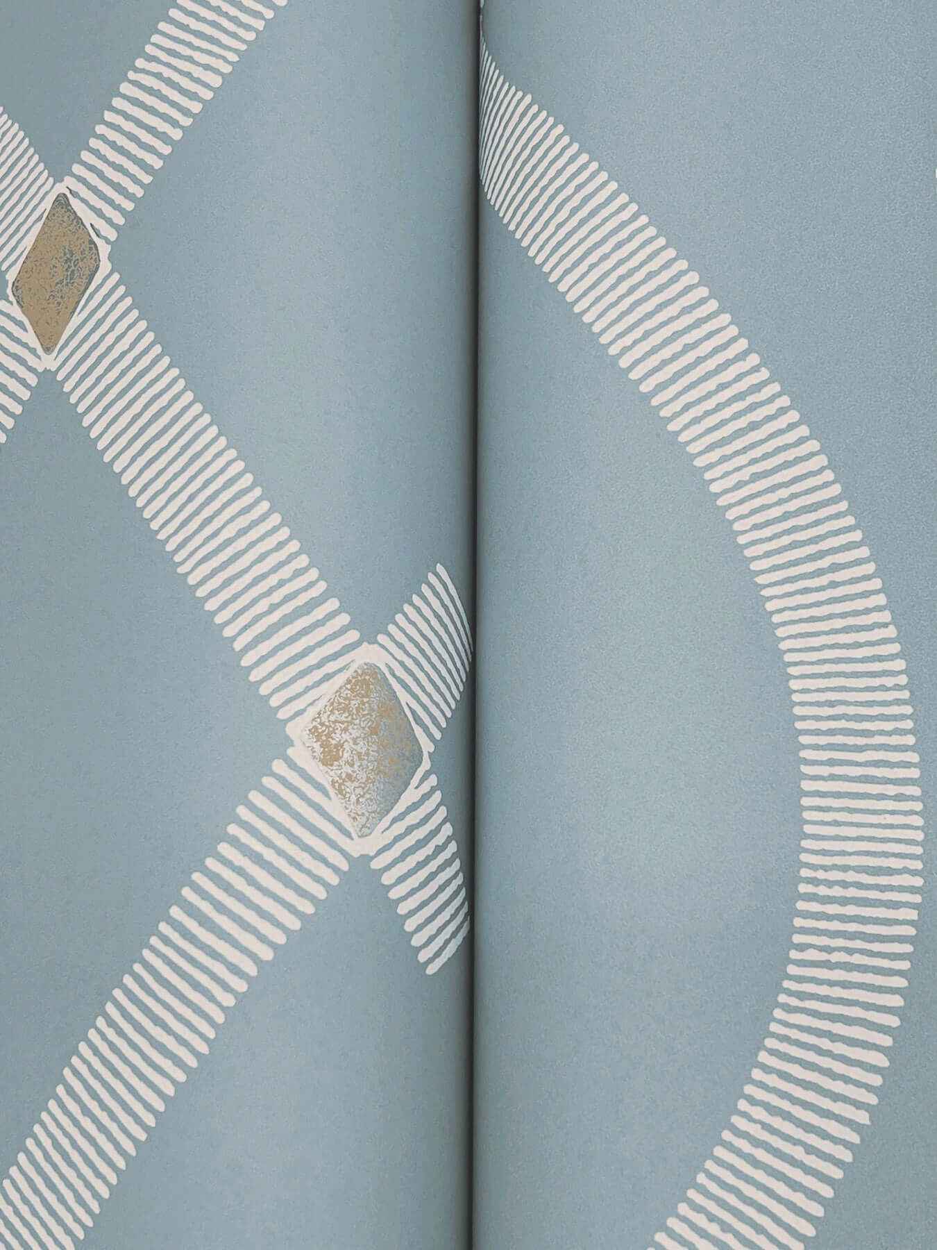 Ellena Blue Wallpaper - York Wallcoverings - ZA8035 - York Wallcoverings Wallpaper