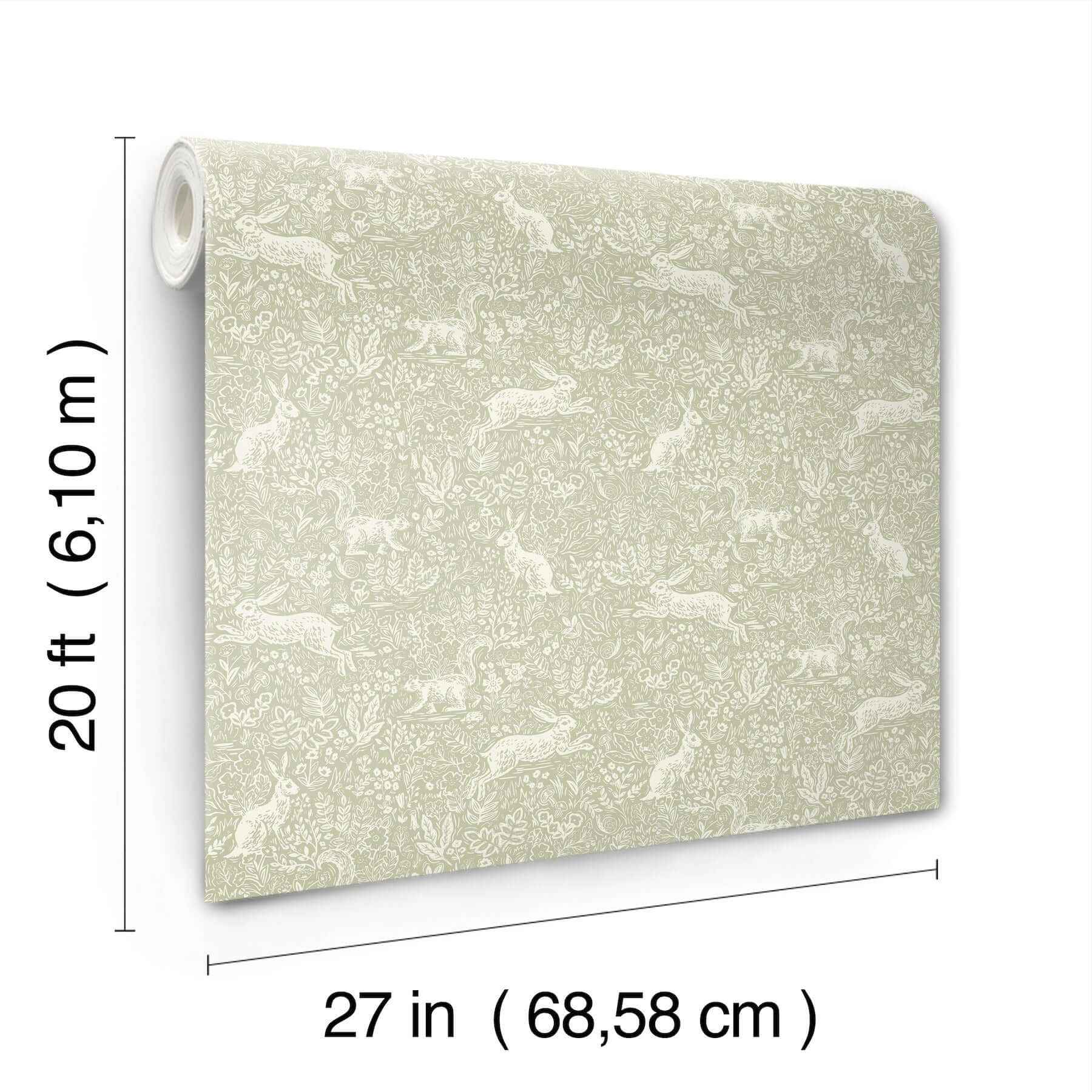 Fable Mint Peel & Stick Wallpaper - York Wallcoverings - PSW1628RL - York Wallcoverings Wallpaper