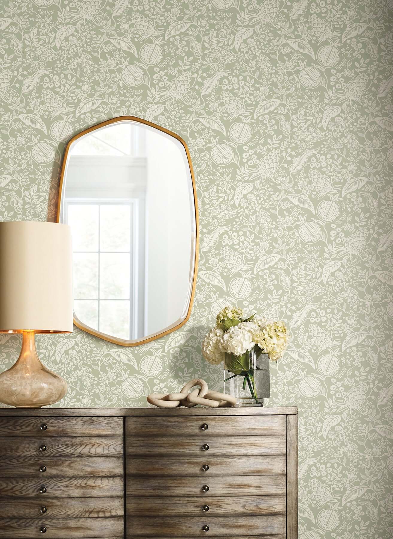 pomegranate-pistachio-peel-stick-wallpaper-york-wallcoverings-psw1630rl - York Wallcoverings Wallpaper