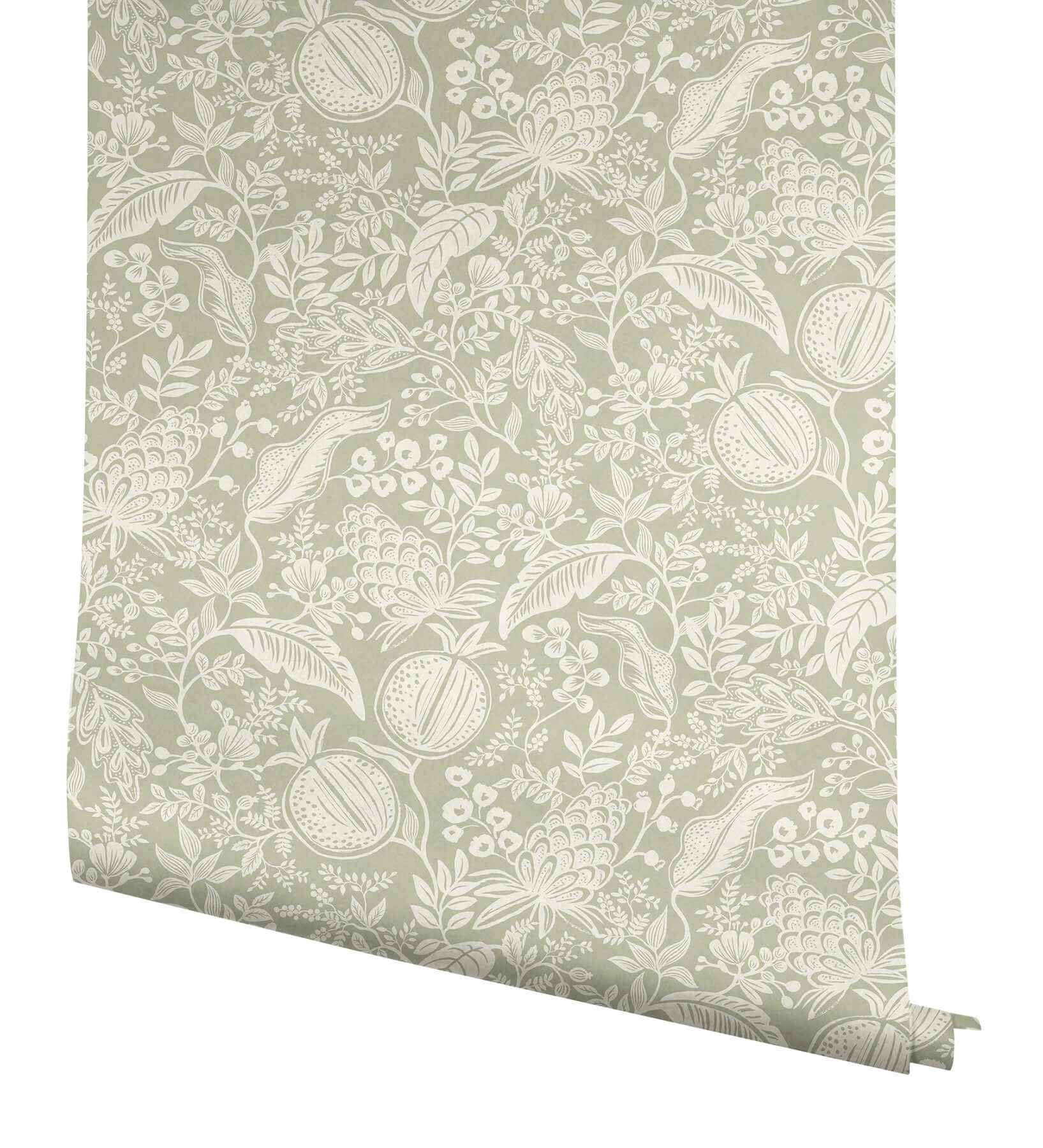 Pomegranate Pistachio Peel & Stick Wallpaper - York Wallcoverings - PSW1630RL