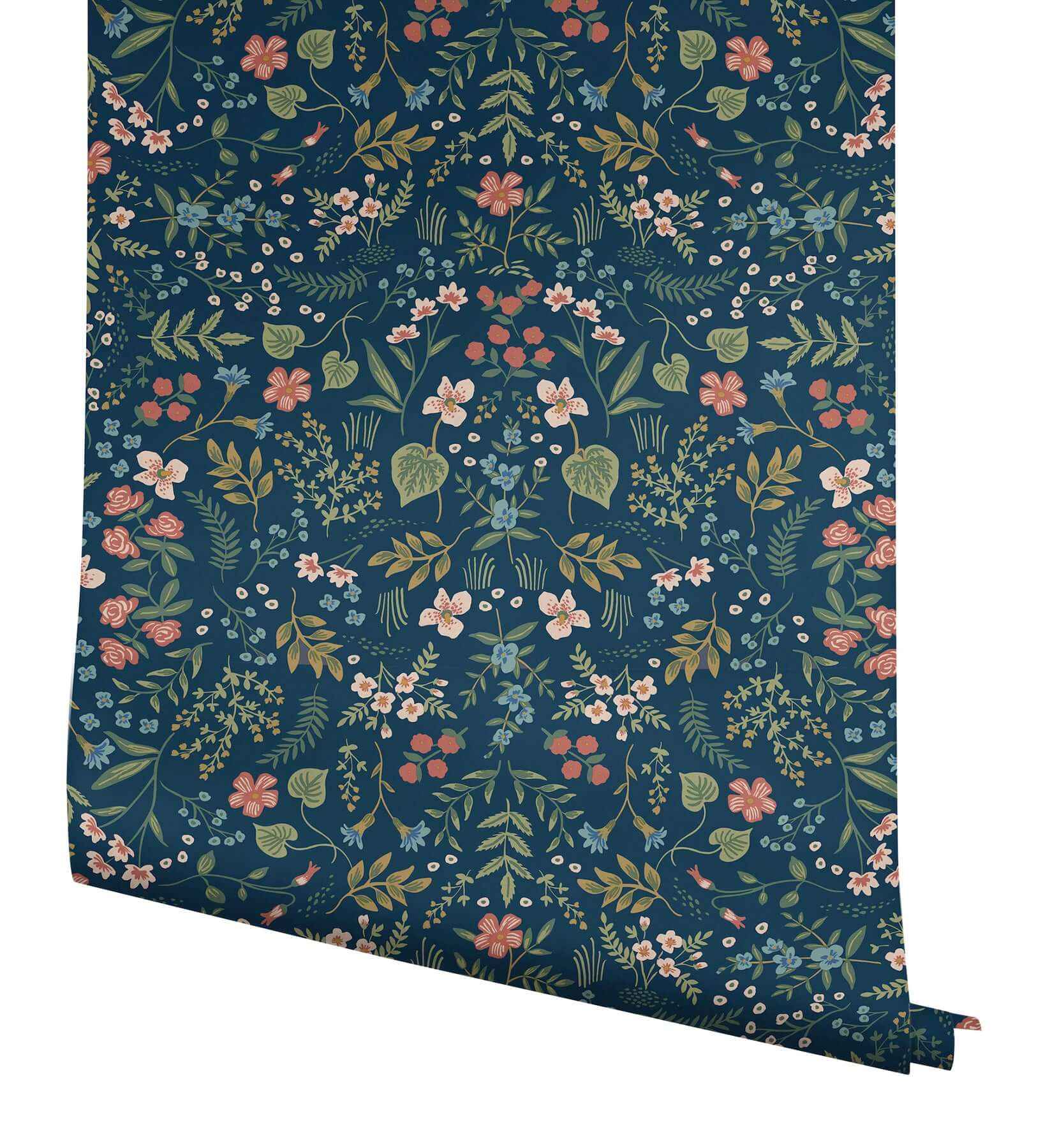 Wildwood Navy Peel & Stick Wallpaper - York Wallcoverings - PSW1622RL - York Wallcoverings Wallpaper