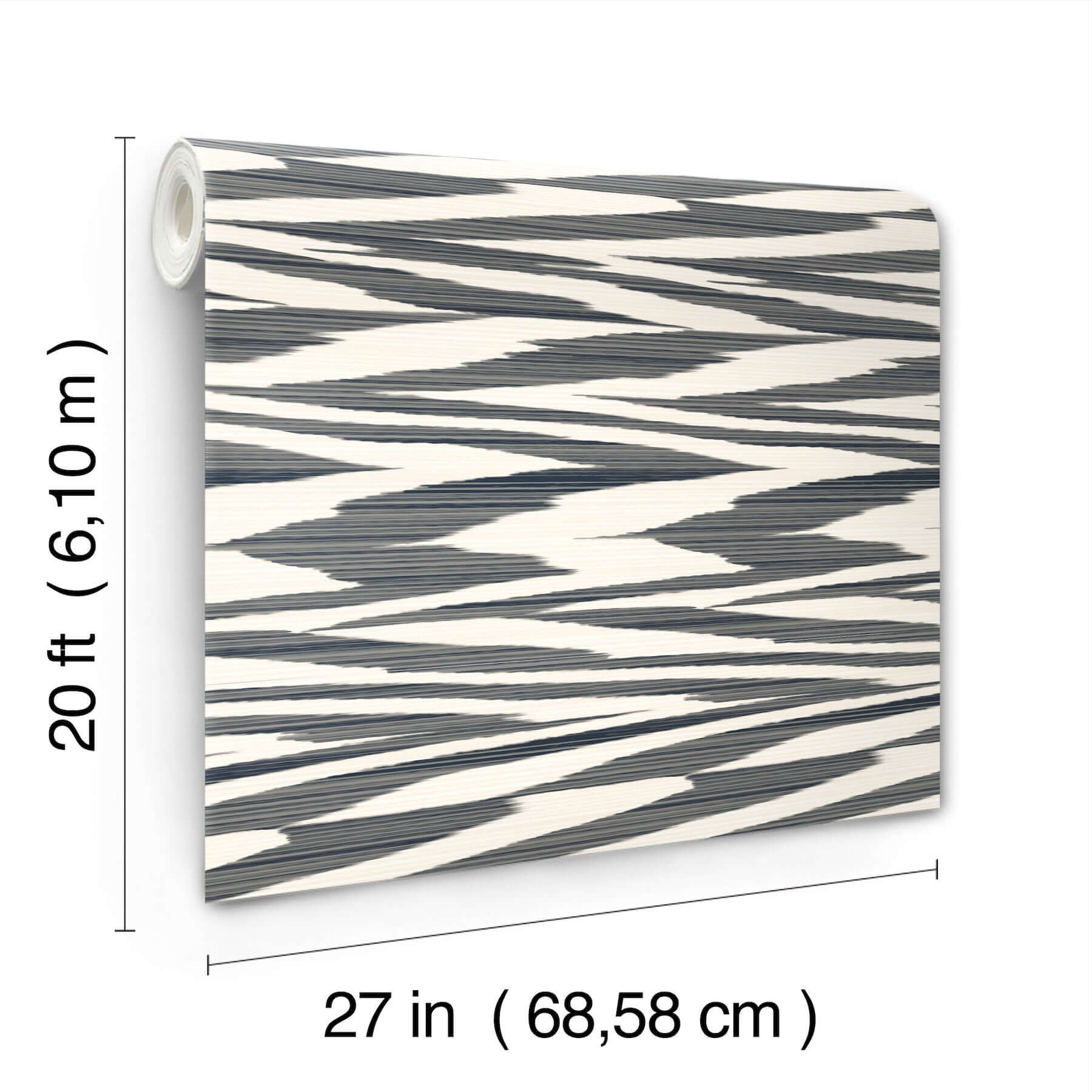 flamed-zig-zag-black-peel-stick-wallpaper-york-wallcoverings-psw1645rl - York Wallcoverings Wallpaper