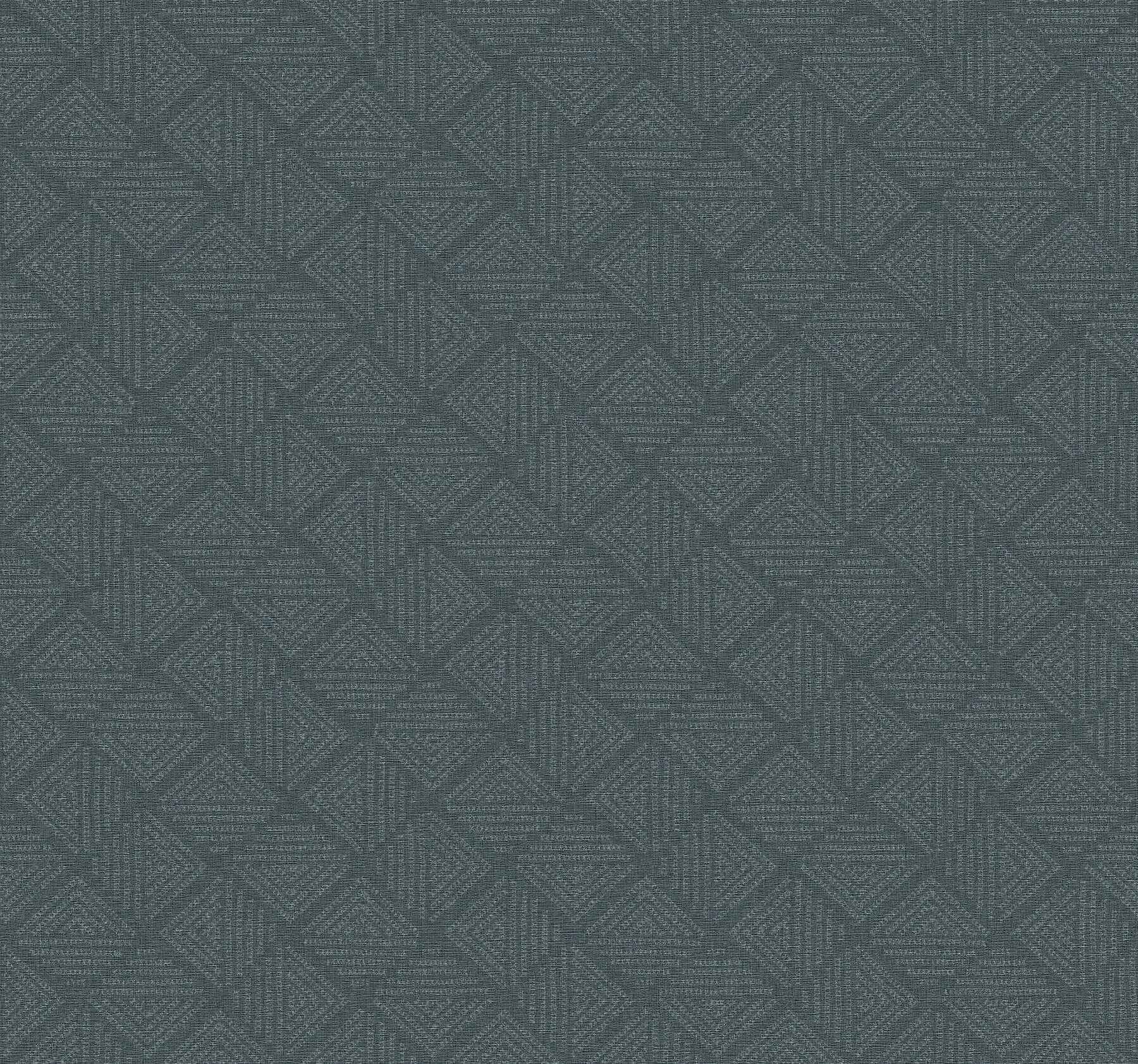 Center Square Indigo Wallpaper - York Wallcoverings - MJ4862
