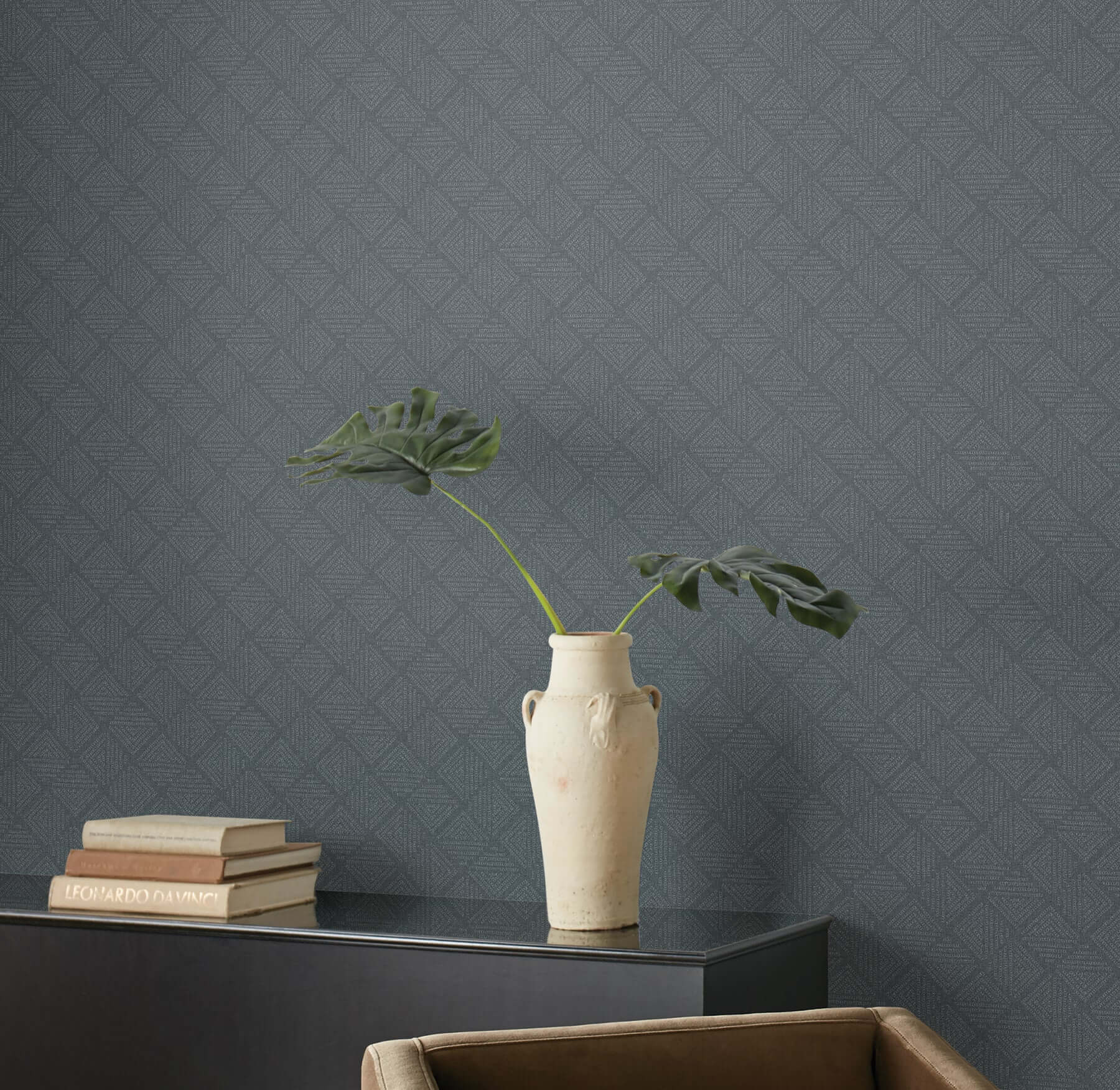 center-square-indigo-wallpaper-york-wallcoverings-mj4862 - York Wallcoverings Wallpaper