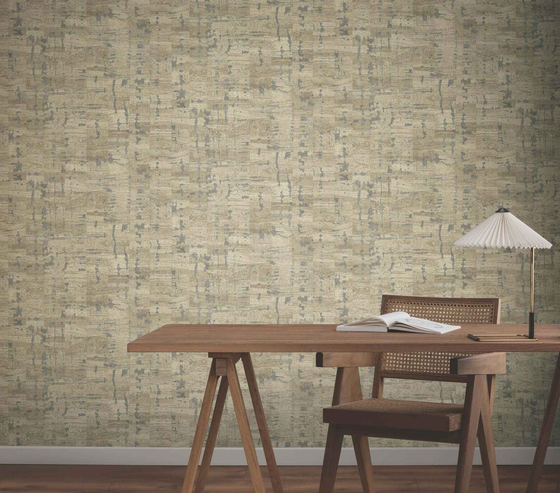 Pop The Cork Taupe Wallpaper - York Wallcoverings - GN2651