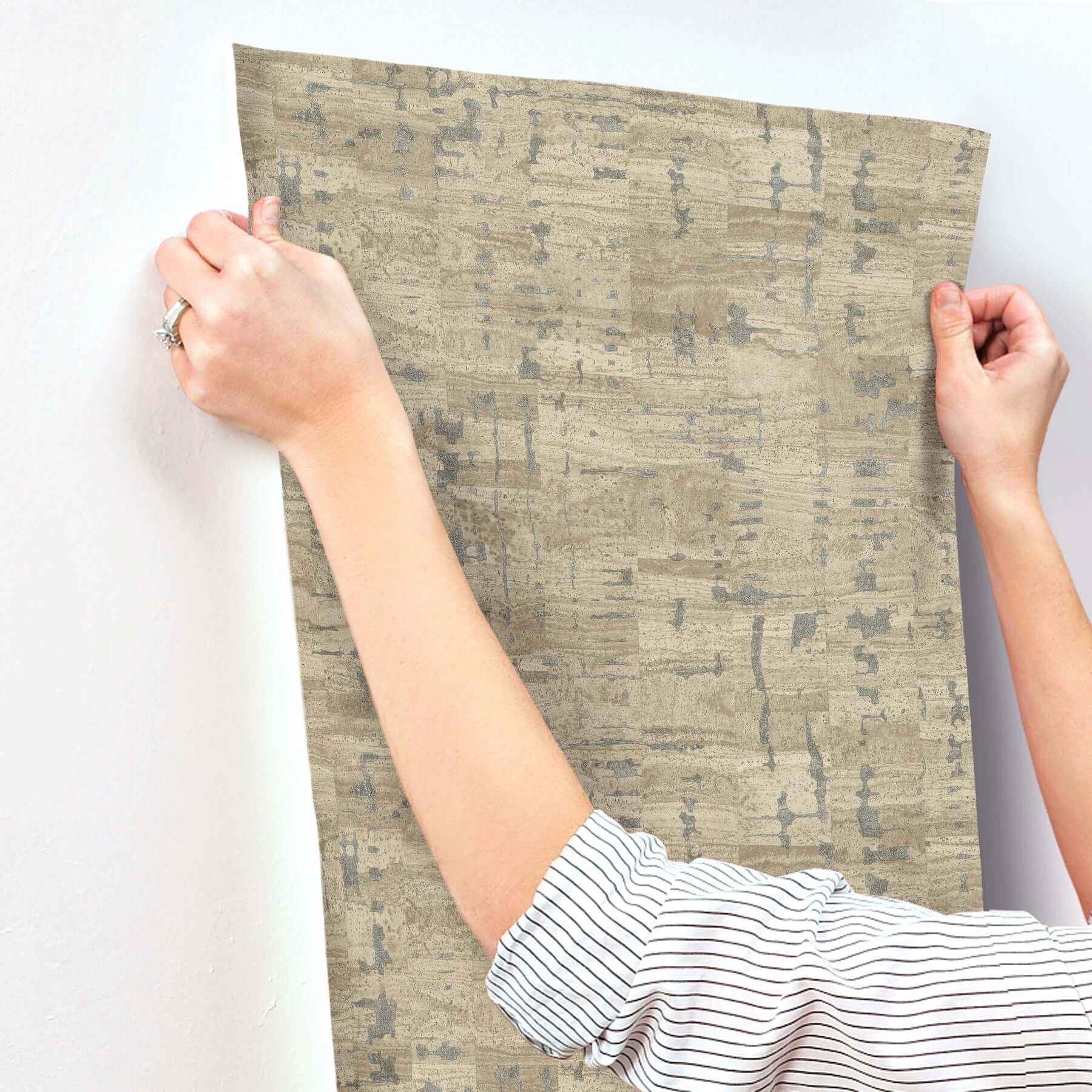 Pop The Cork Taupe Wallpaper - York Wallcoverings - GN2651 - York Wallcoverings Wallpaper