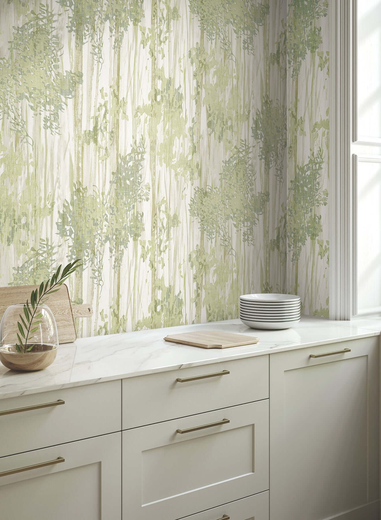 aspen-grove-green-wallpaper-york-wallcoverings-gn2601 - York Wallcoverings Wallpaper