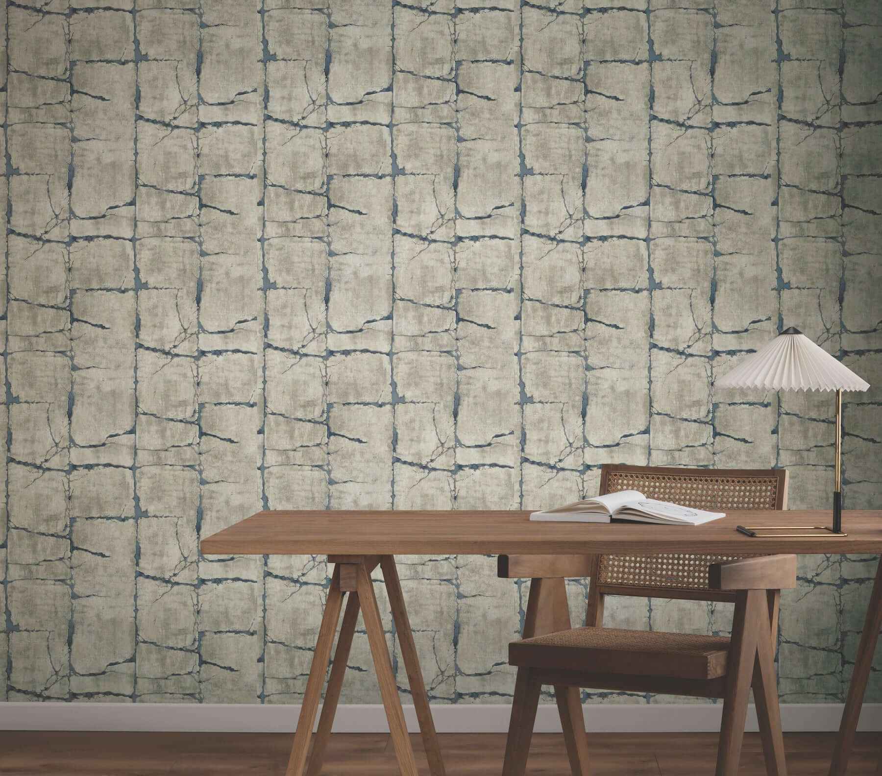 Mojave Navy Wallpaper - York Wallcoverings - GN2582