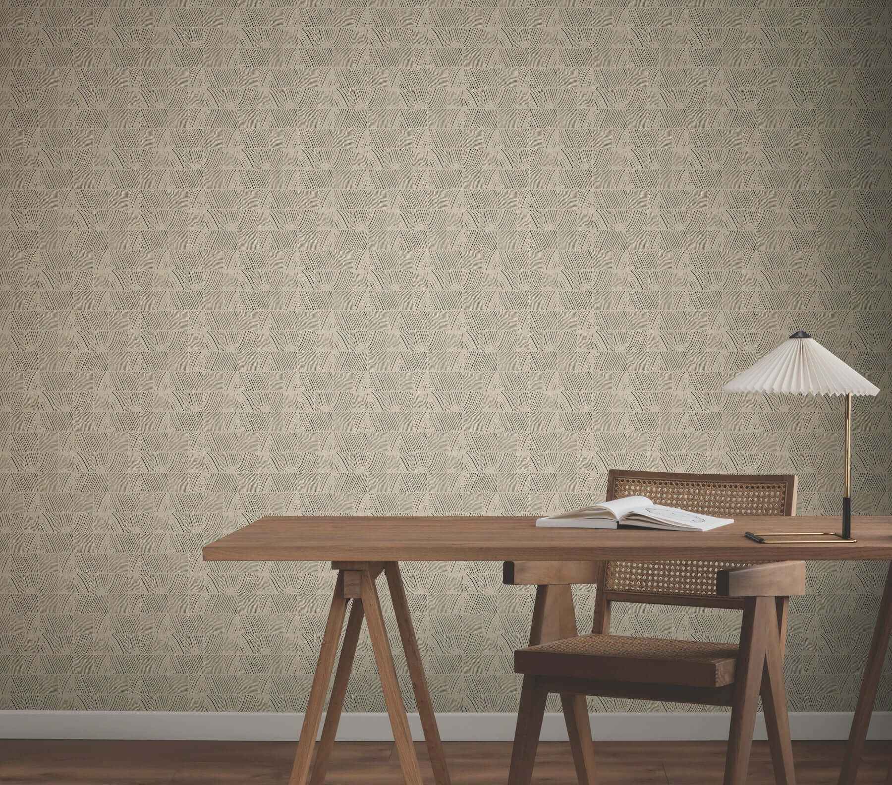 Woodcut Black & Linen Wallpaper - York Wallcoverings - GN2621 - York Wallcoverings Wallpaper