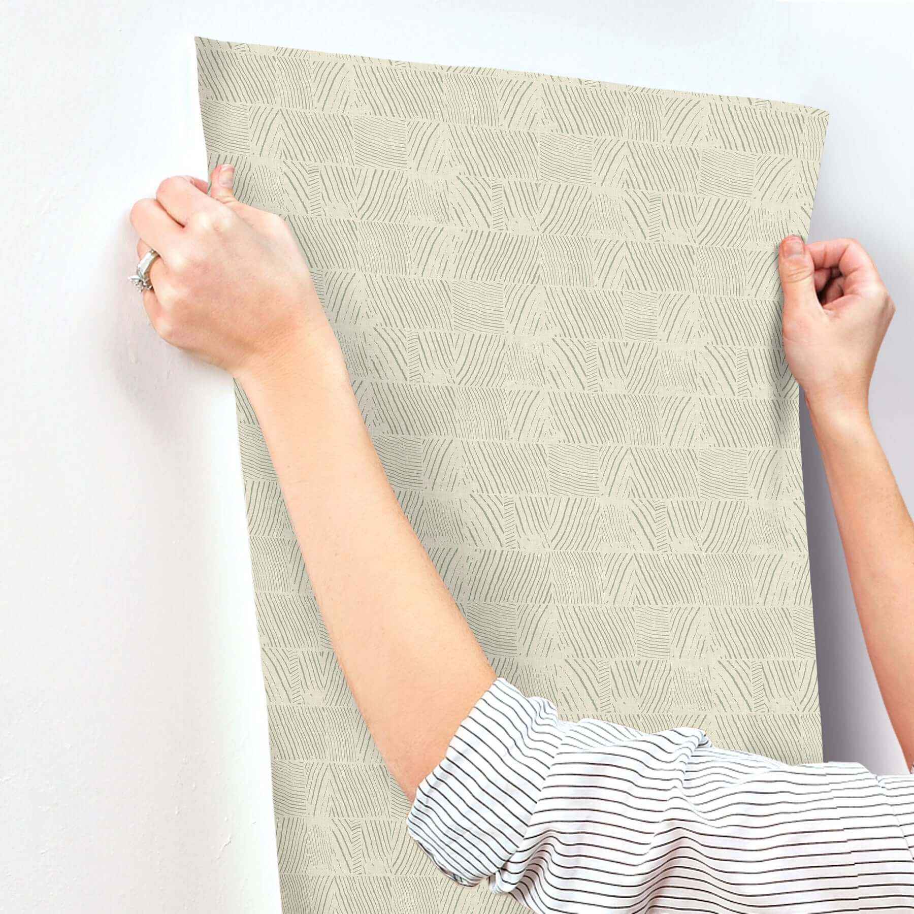 Woodcut Green & Stone Wallpaper - York Wallcoverings - GN2624 - York Wallcoverings Wallpaper