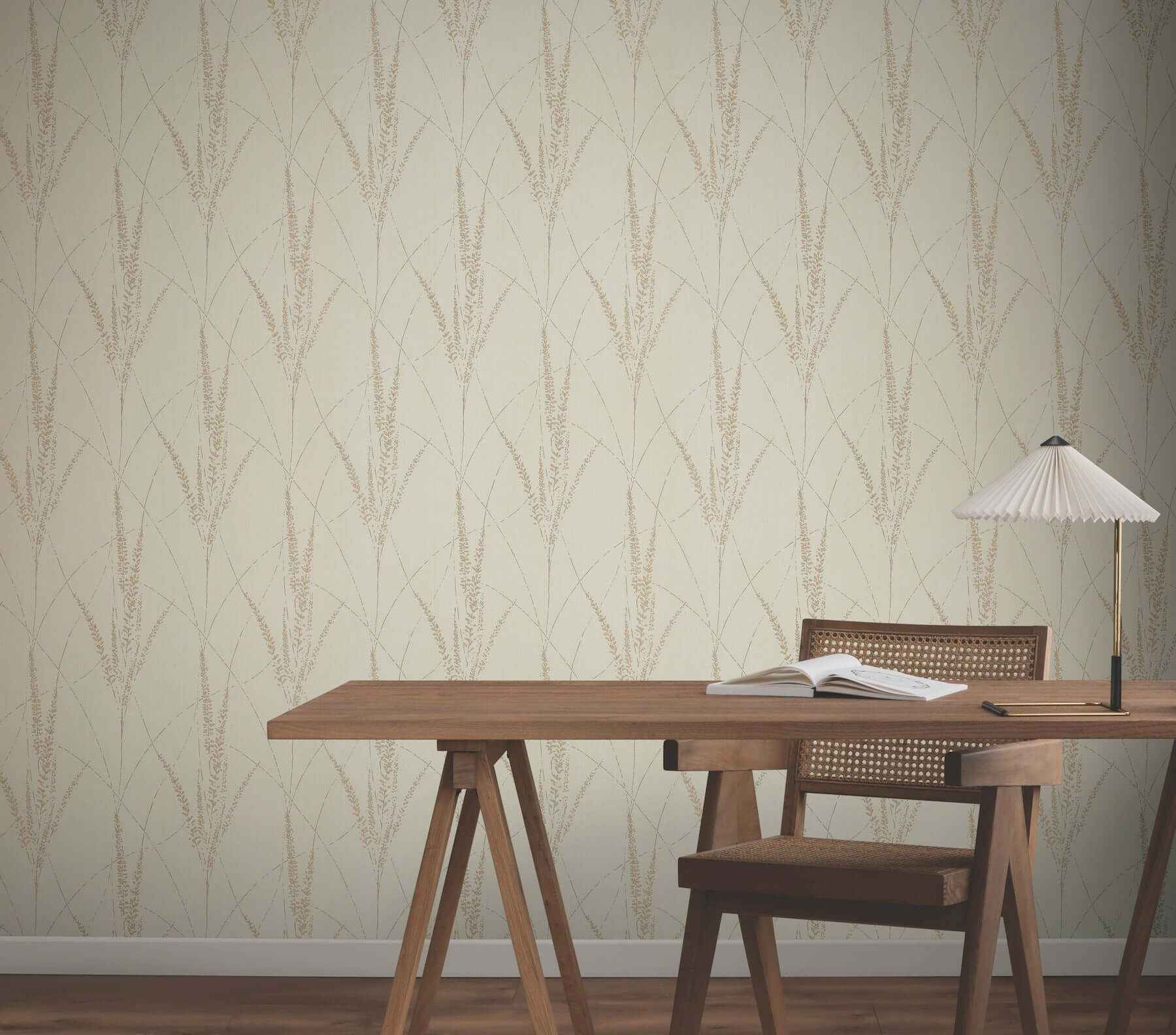 Graceful Willow Stone Wallpaper - York Wallcoverings - GN2644