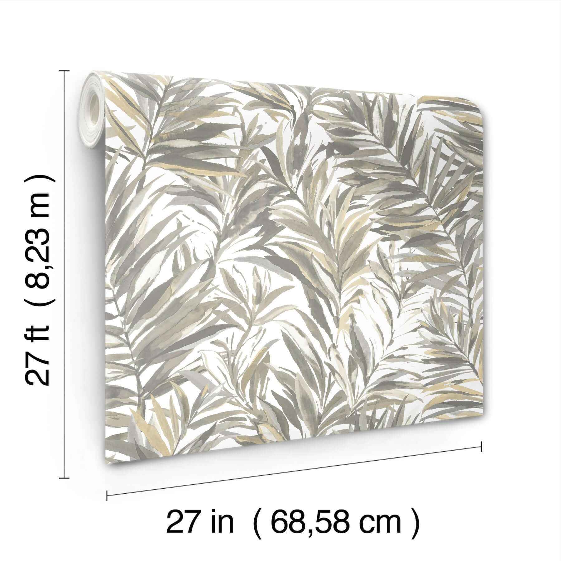 Swaying Palms Neutral Wallpaper - York Wallcoverings - GN2543 - York Wallcoverings Wallpaper