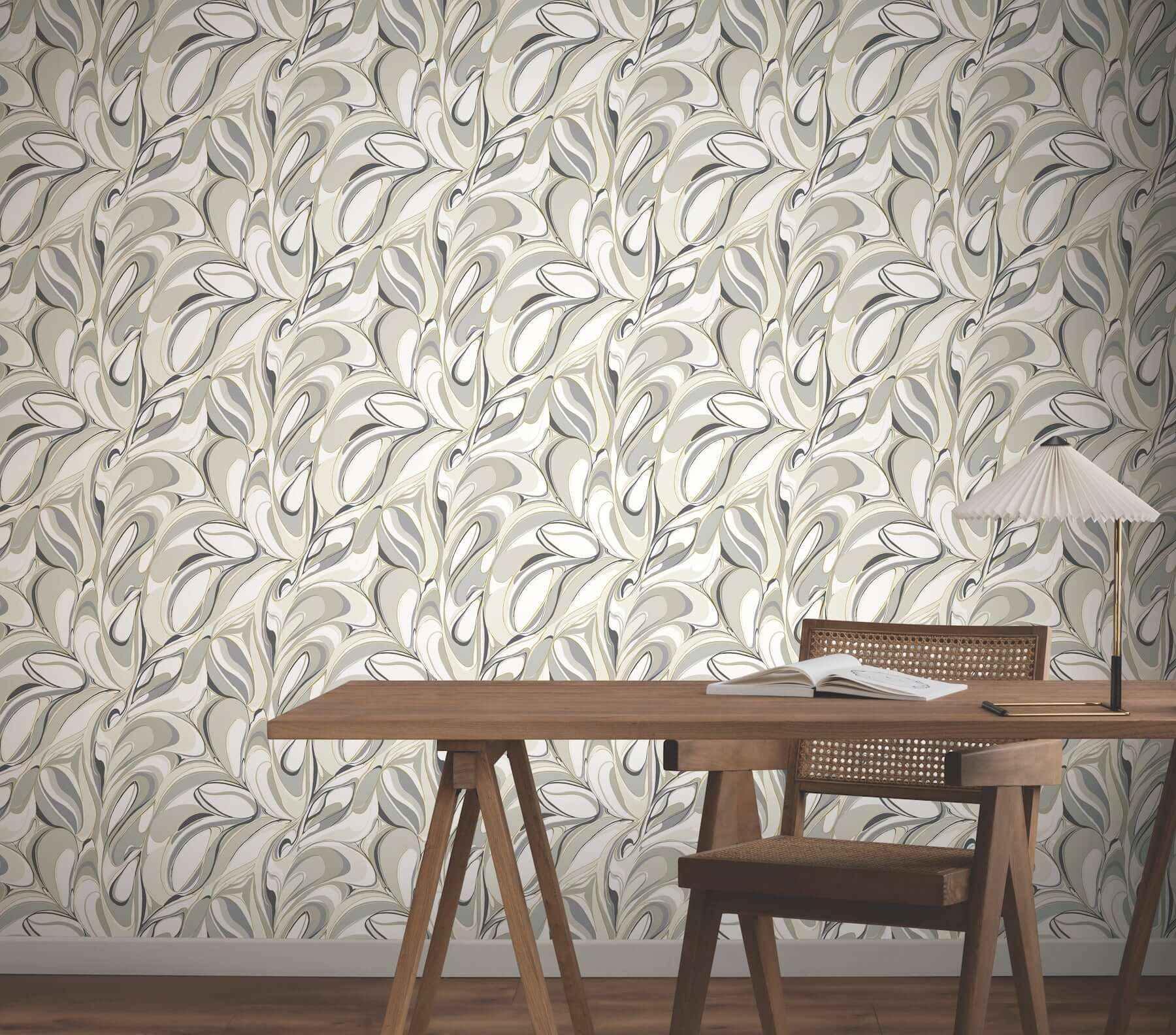 Achate Black & Grey Wallpaper - York Wallcoverings - GN2564