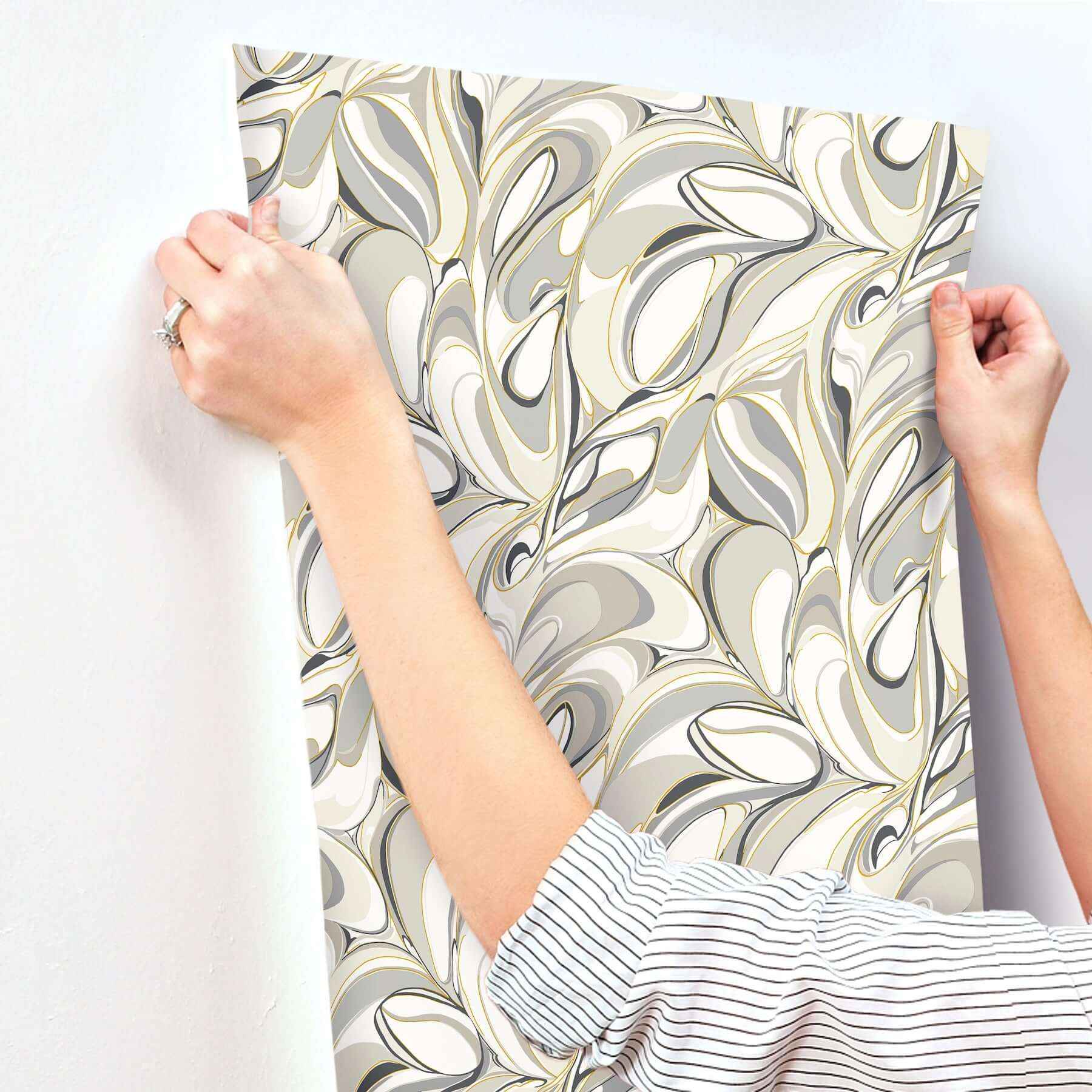 Achate Black & Grey Wallpaper - York Wallcoverings - GN2564 - York Wallcoverings Wallpaper