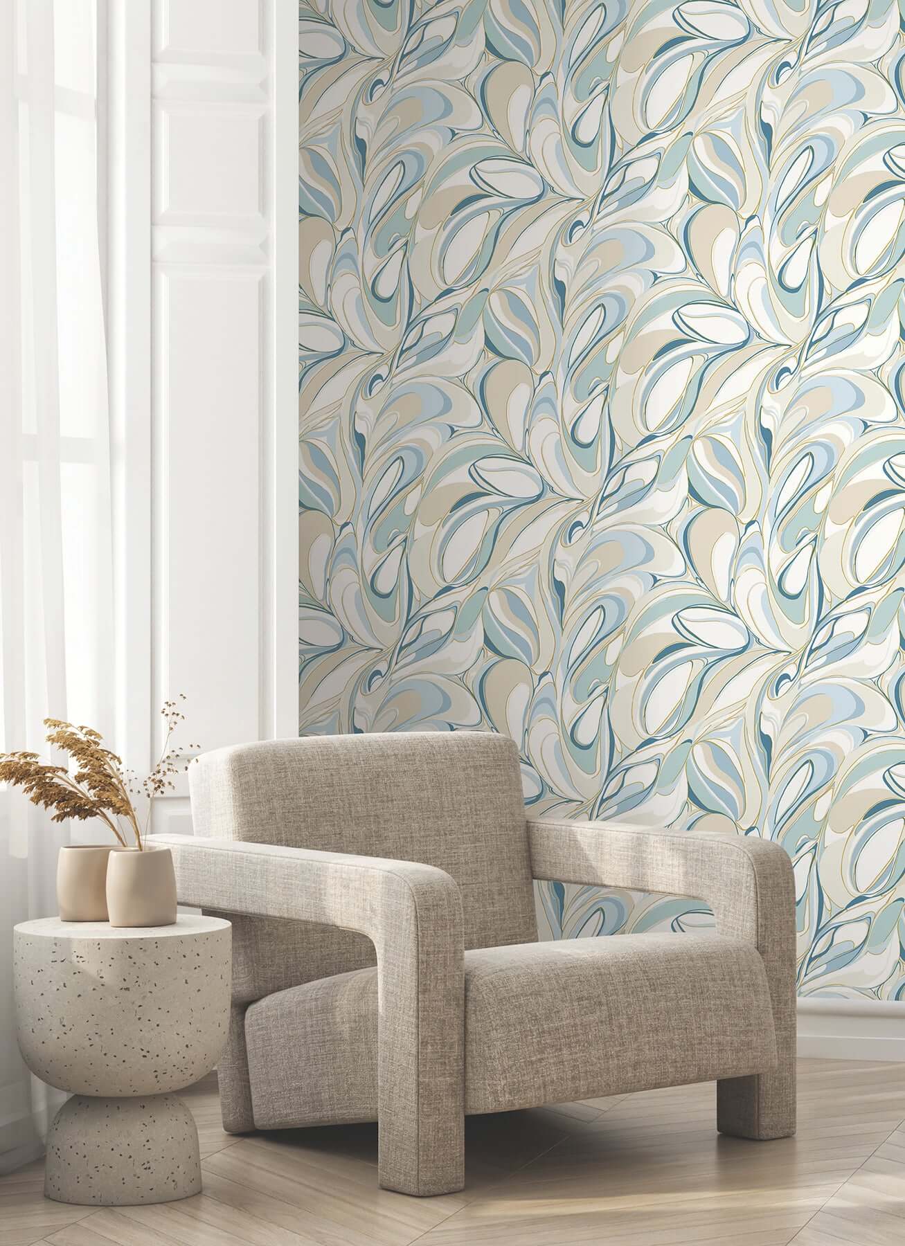 achate-blue-wallpaper-york-wallcoverings-gn2562 - York Wallcoverings Wallpaper