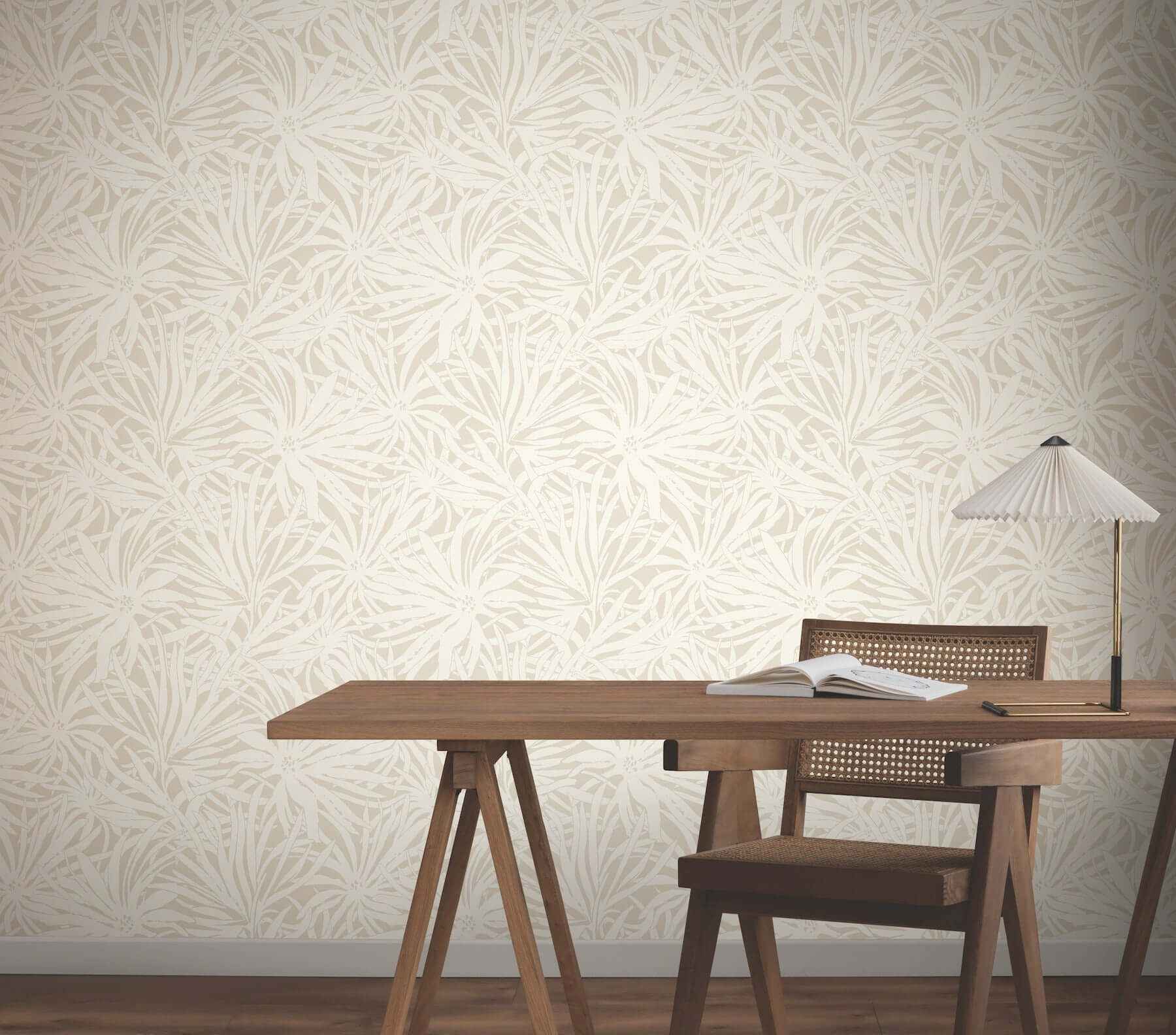 Floral Canopy Linen Wallpaper - York Wallcoverings - GN2571