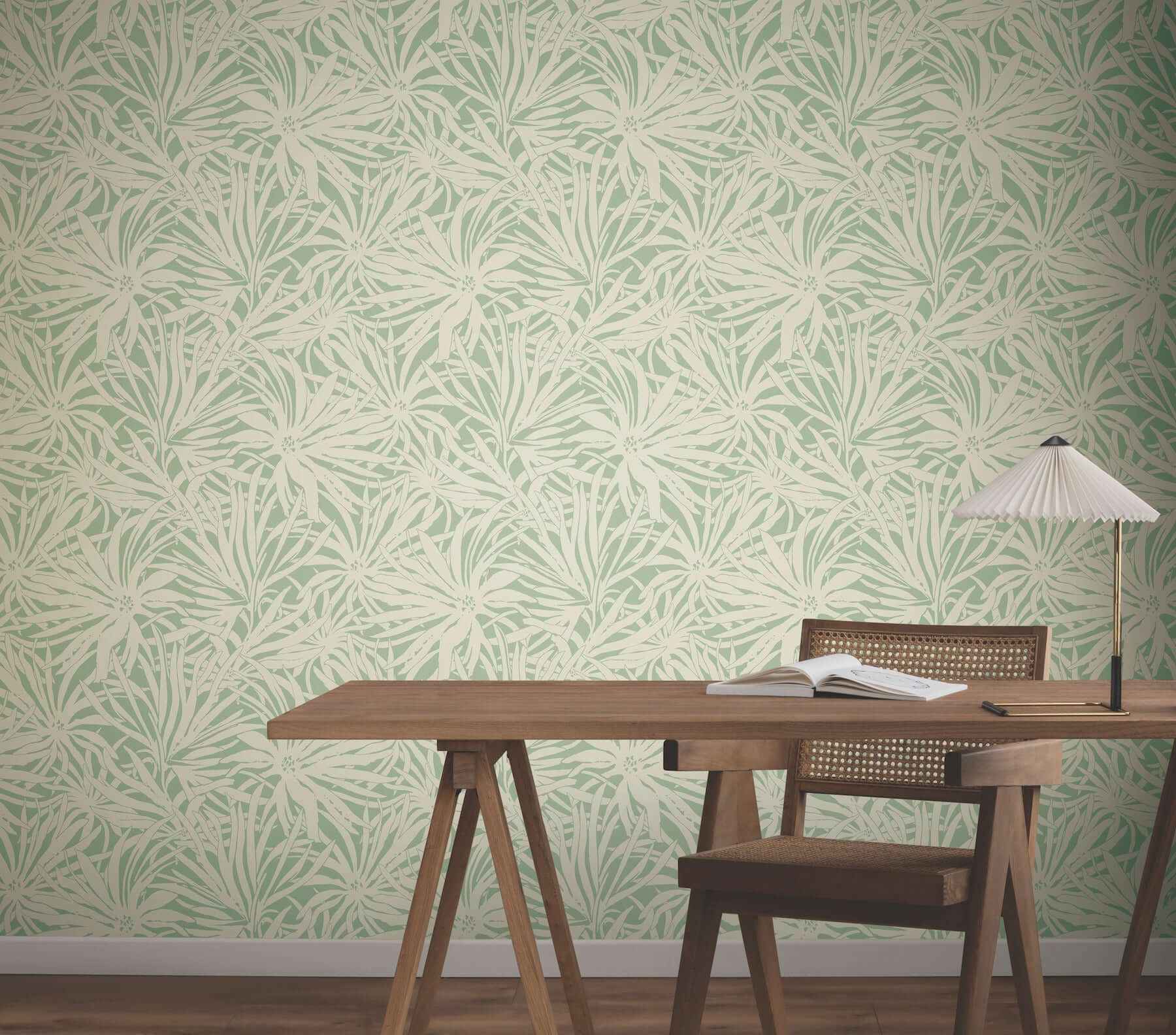 Floral Canopy Olive Wallpaper - York Wallcoverings - GN2575
