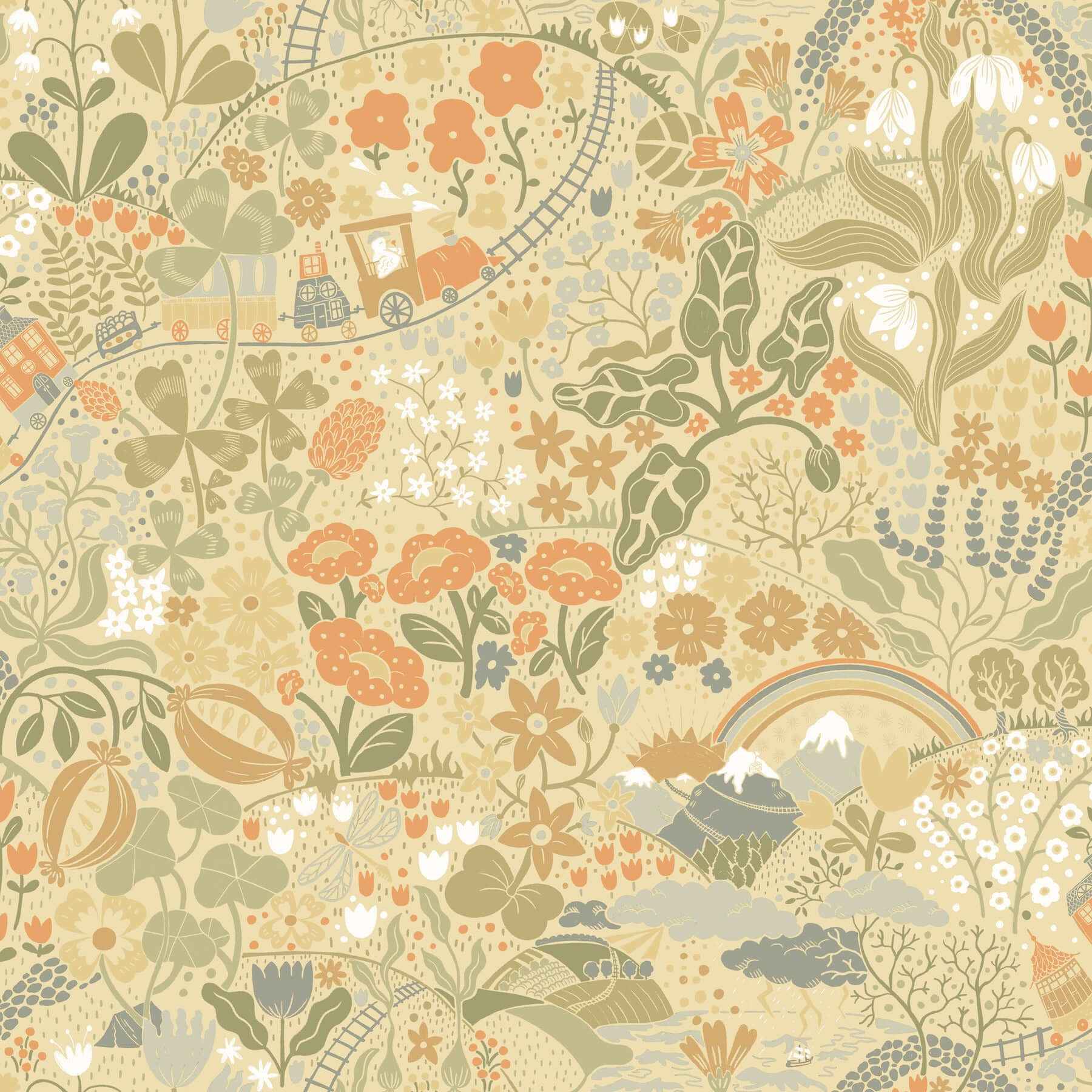 Taget Yellow Wallpaper - York Wallcoverings - MB29030