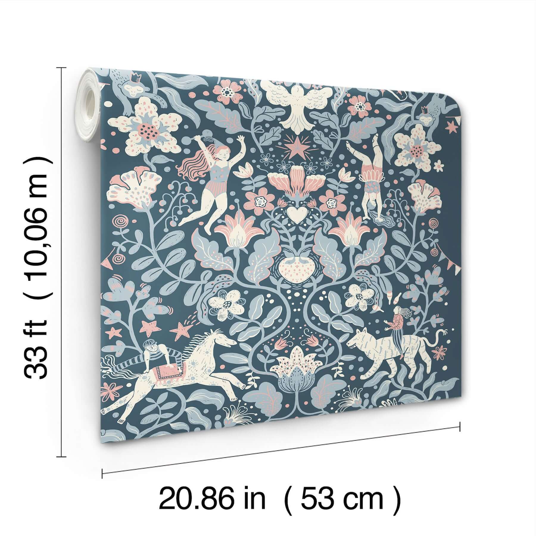 cirkus-blue-wallpaper-york-wallcoverings-mb29028 - York Wallcoverings Wallpaper