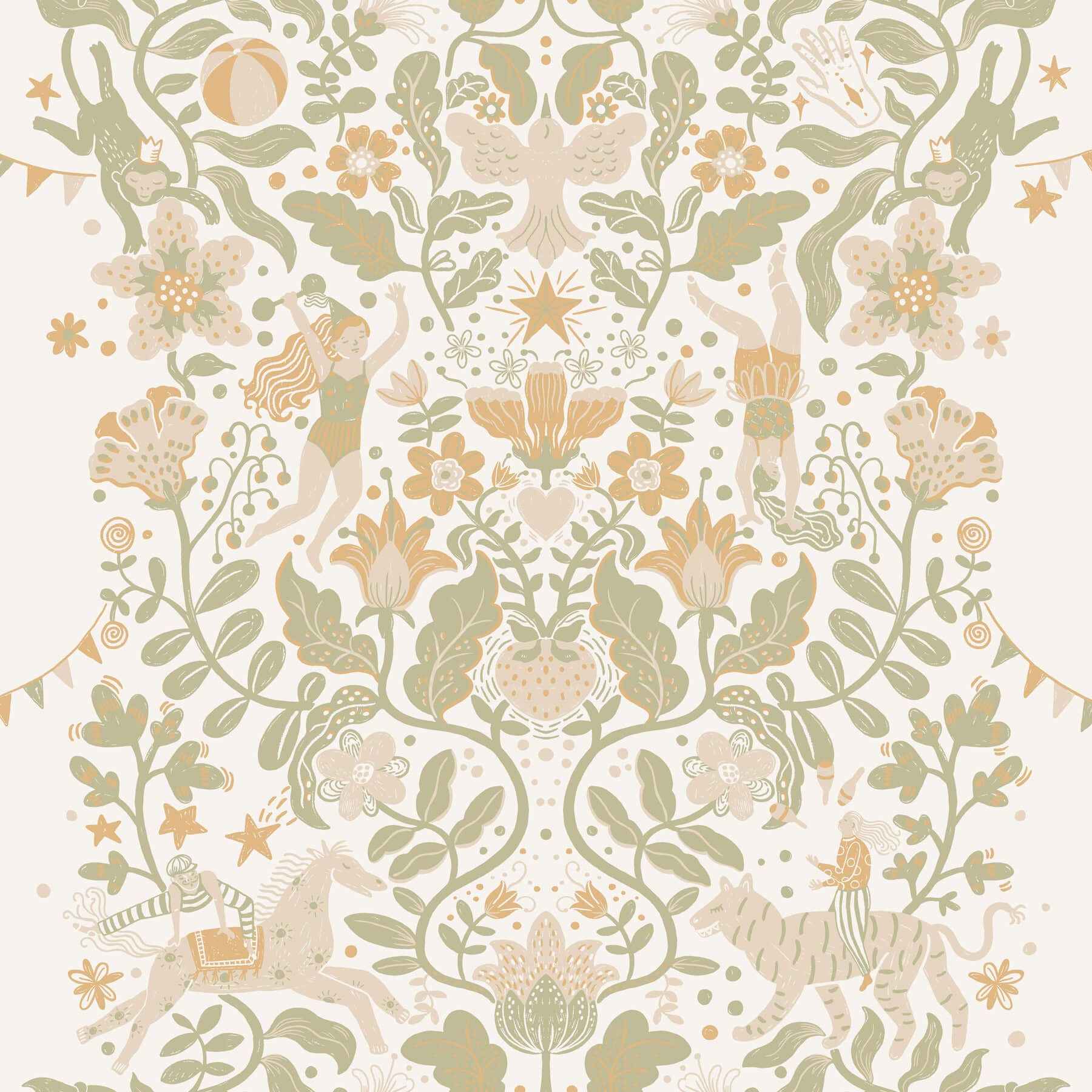 Cirkus Moss Wallpaper - York Wallcoverings - MB29025
