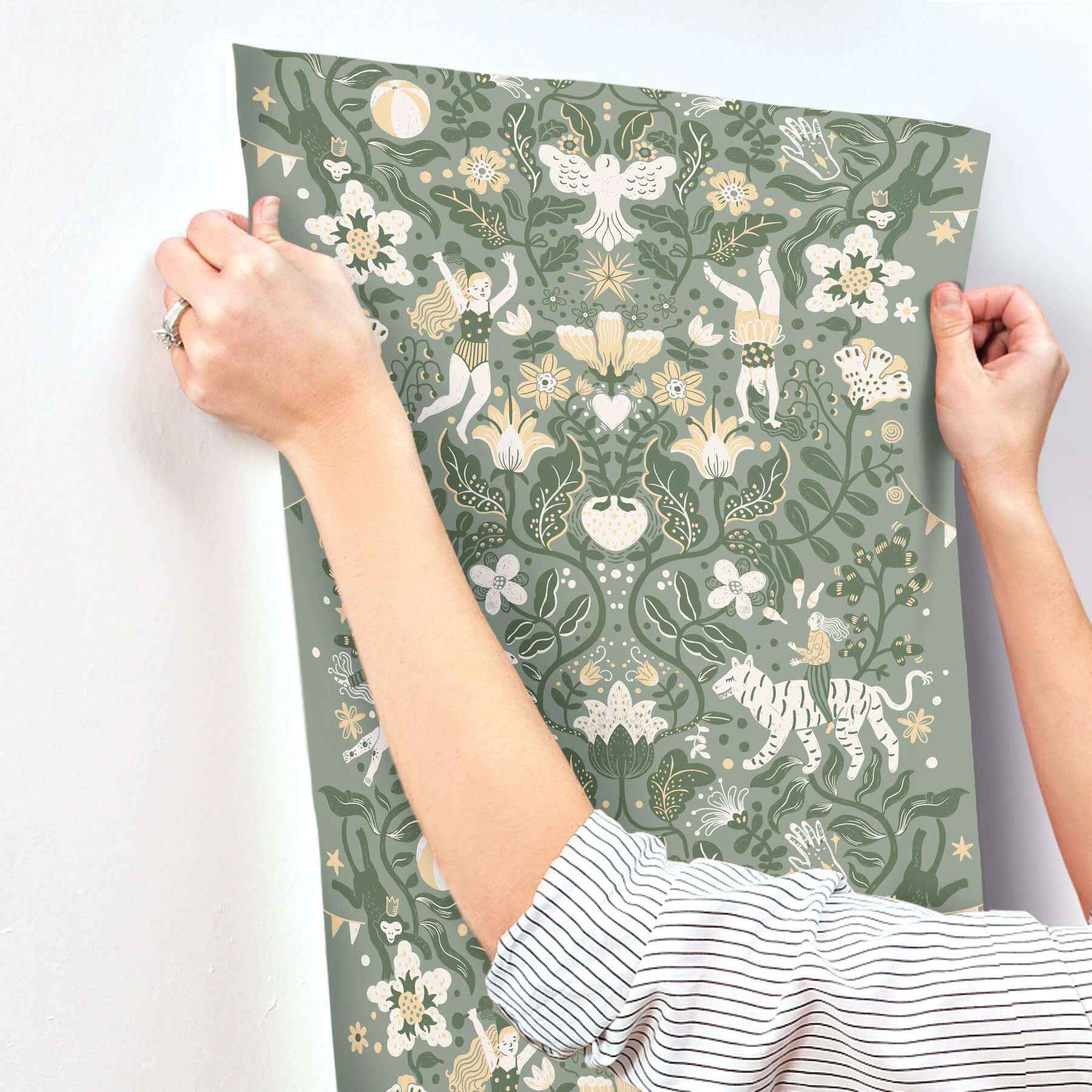 Cirkus Sea Green Wallpaper - York Wallcoverings - MB29027 - York Wallcoverings Wallpaper