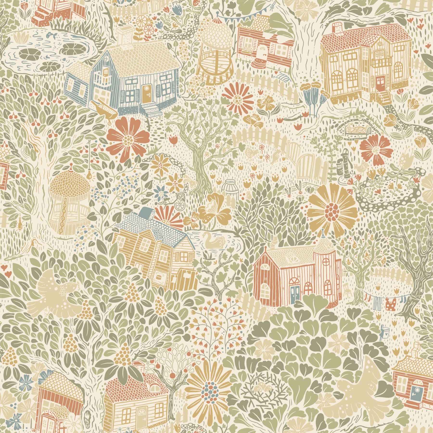 Bygga Bo Neutral Wallpaper - York Wallcoverings - MB63001