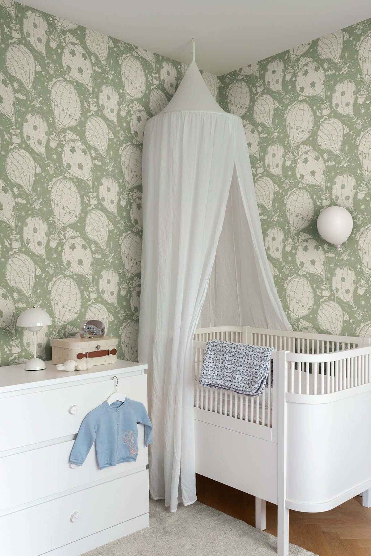 Ballongerna Green Wallpaper - York Wallcoverings - MB29004 - York Wallcoverings Wallpaper