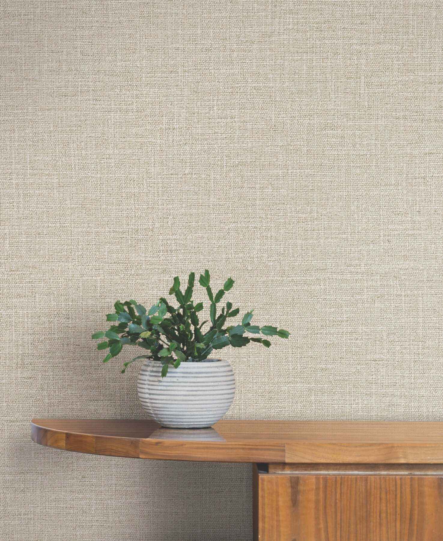 Loom Warm Grey Wallpaper - York Wallcoverings - SI26142 - York Wallcoverings Wallpaper