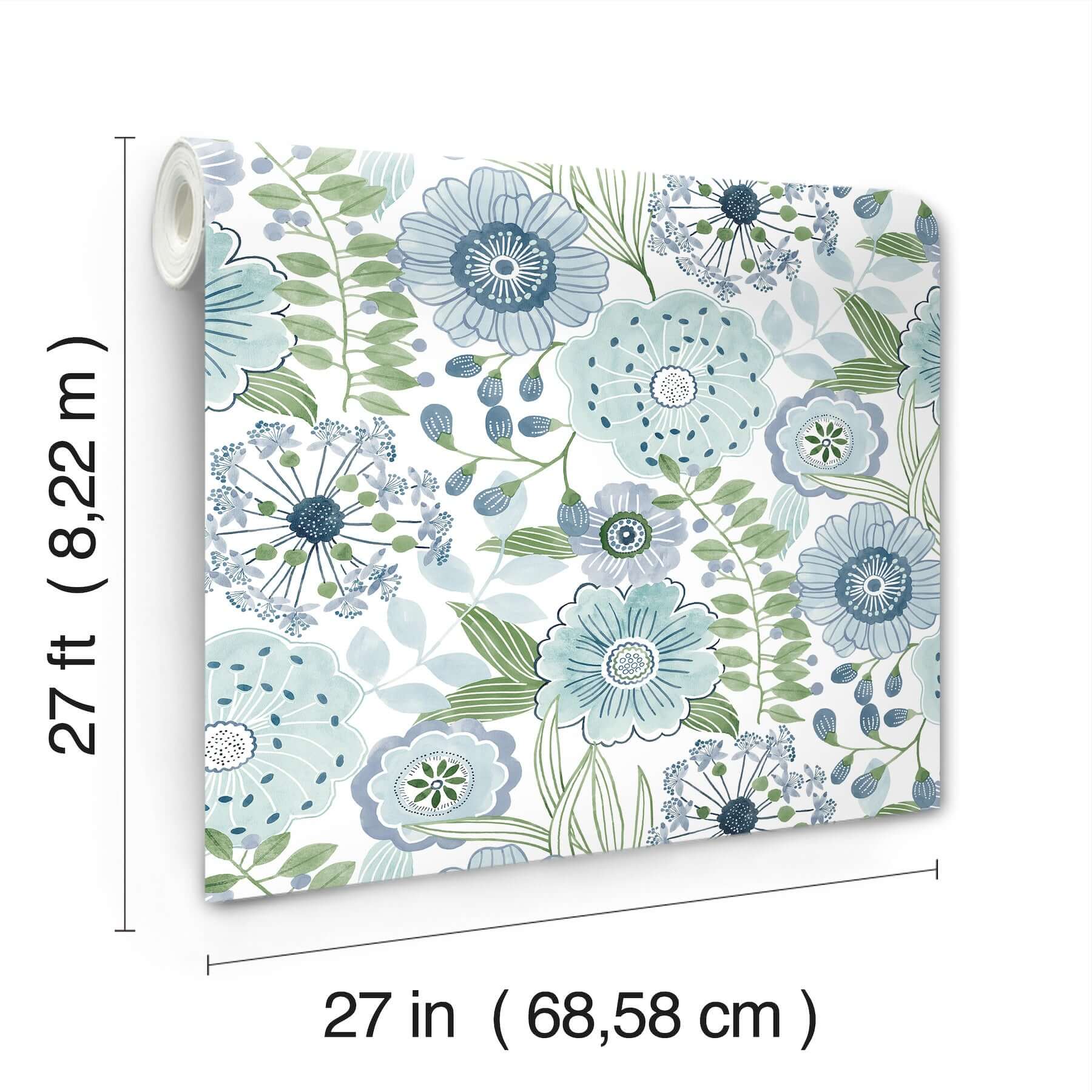 artistic-bouquet-alpine-leaf-wallpaper-york-wallcoverings-zm2892 - York Wallcoverings Wallpaper