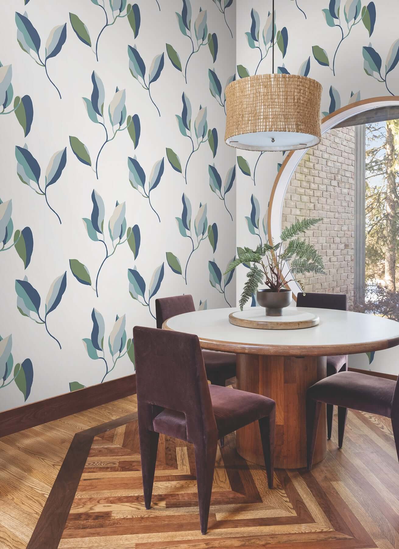 brushwork-branches-alpine-cobalt-wallpaper-york-wallcoverings-zm2871 - York Wallcoverings Wallpaper