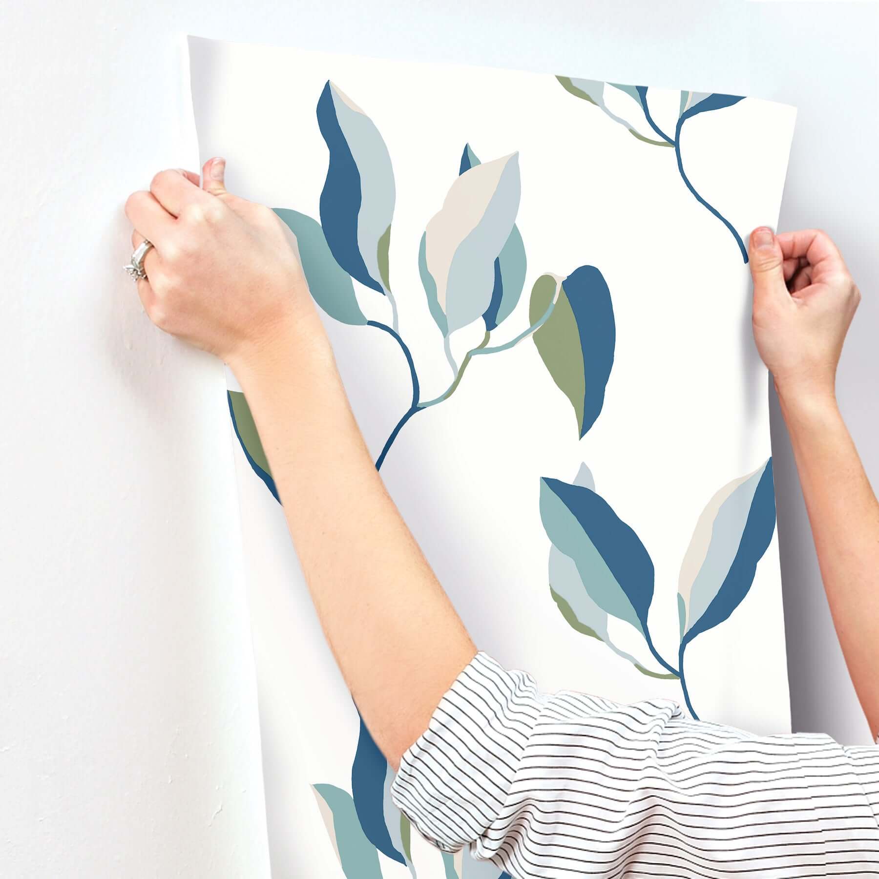 brushwork-branches-alpine-cobalt-wallpaper-york-wallcoverings-zm2871 - York Wallcoverings Wallpaper