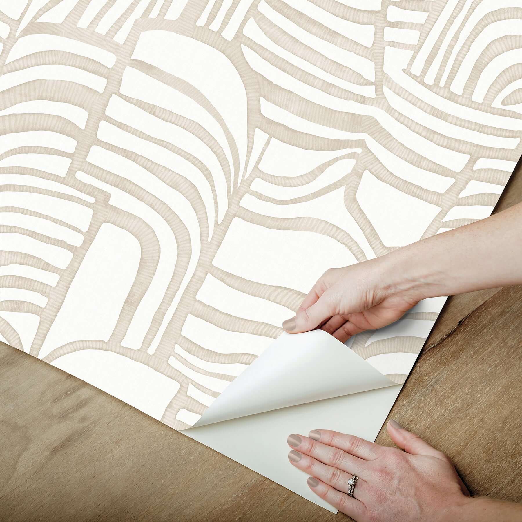 featherwork-linen-premium-peel-stick-wallpaper-york-wallcoverings-psw1658rl - York Wallcoverings Wallpaper