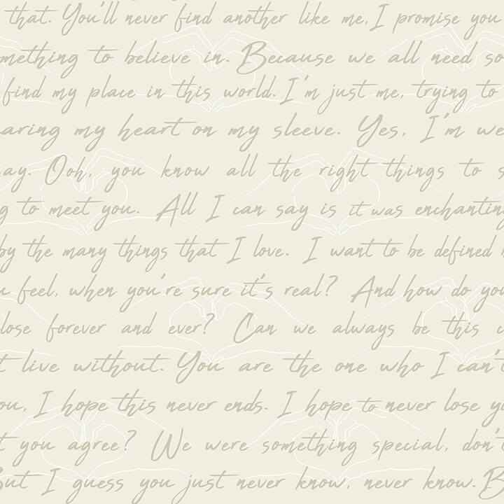 Love Letters Parchment Peel and Stick Wallpaper - York Wallcoverings - RMWS1250