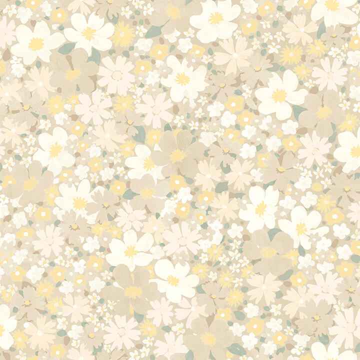 Wildflower Impressions Yellow Peel and Stick Wallpaper - York Wallcoverings - RMWS1254