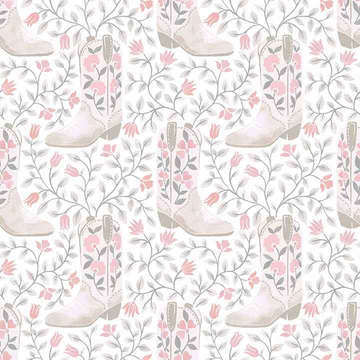 Cowgirl Like Me Pink Peel and Stick Wallpaper - York Wallcoverings - RMWS1259