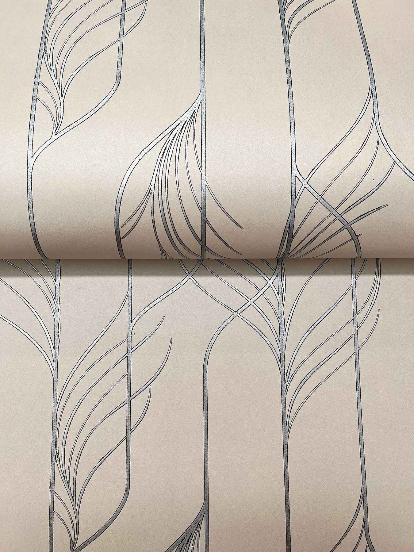 Elemental Thread Neutral Pearl & Silver Wallpaper - York Wallcoverings - DF3303
