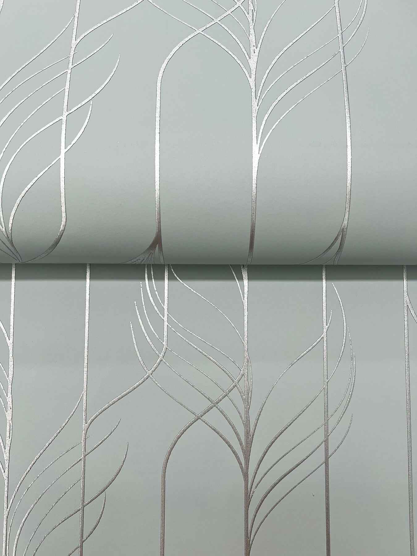 Elemental Thread Blue & Silver Wallpaper - York Wallcoverings - DF3304