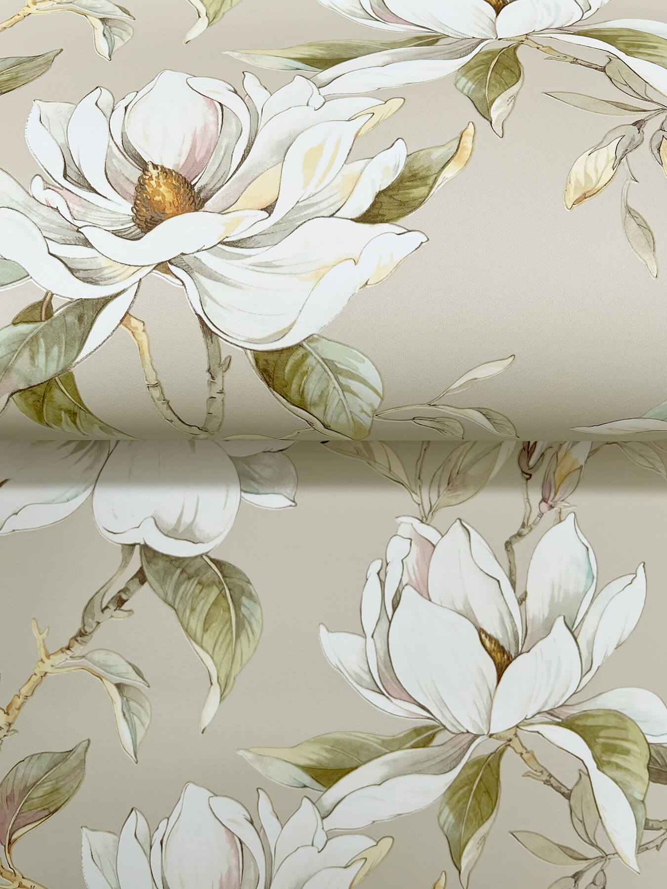 Garden Jewels Linen Wallpaper - York Wallcoverings - DF3312