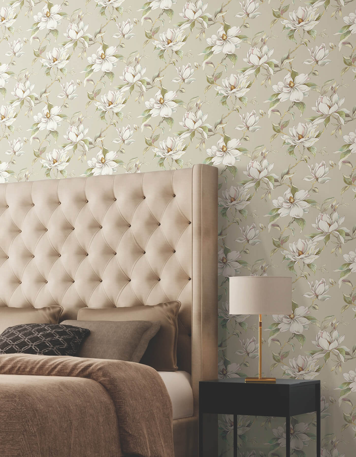 garden-jewels-linen-wallpaper-york-wallcoverings-df3312 - York Wallcoverings Wallpaper