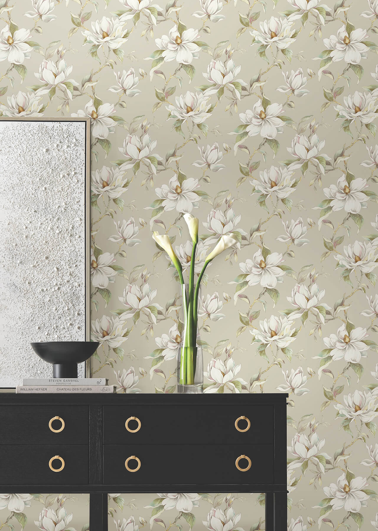 garden-jewels-linen-wallpaper-york-wallcoverings-df3312 - York Wallcoverings Wallpaper