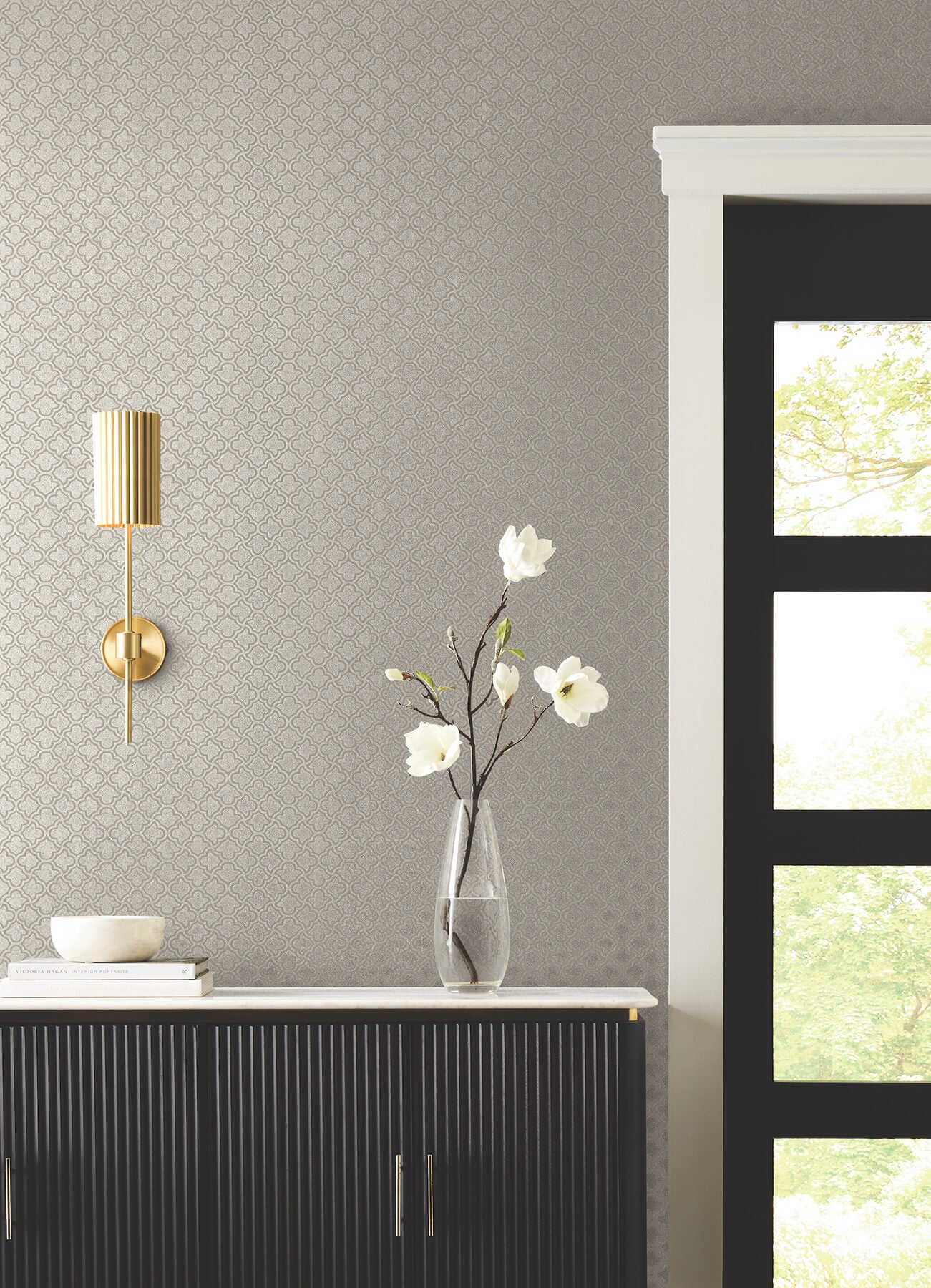 uptown-glam-beige-wallpaper-york-wallcoverings-df3337 - York Wallcoverings Wallpaper