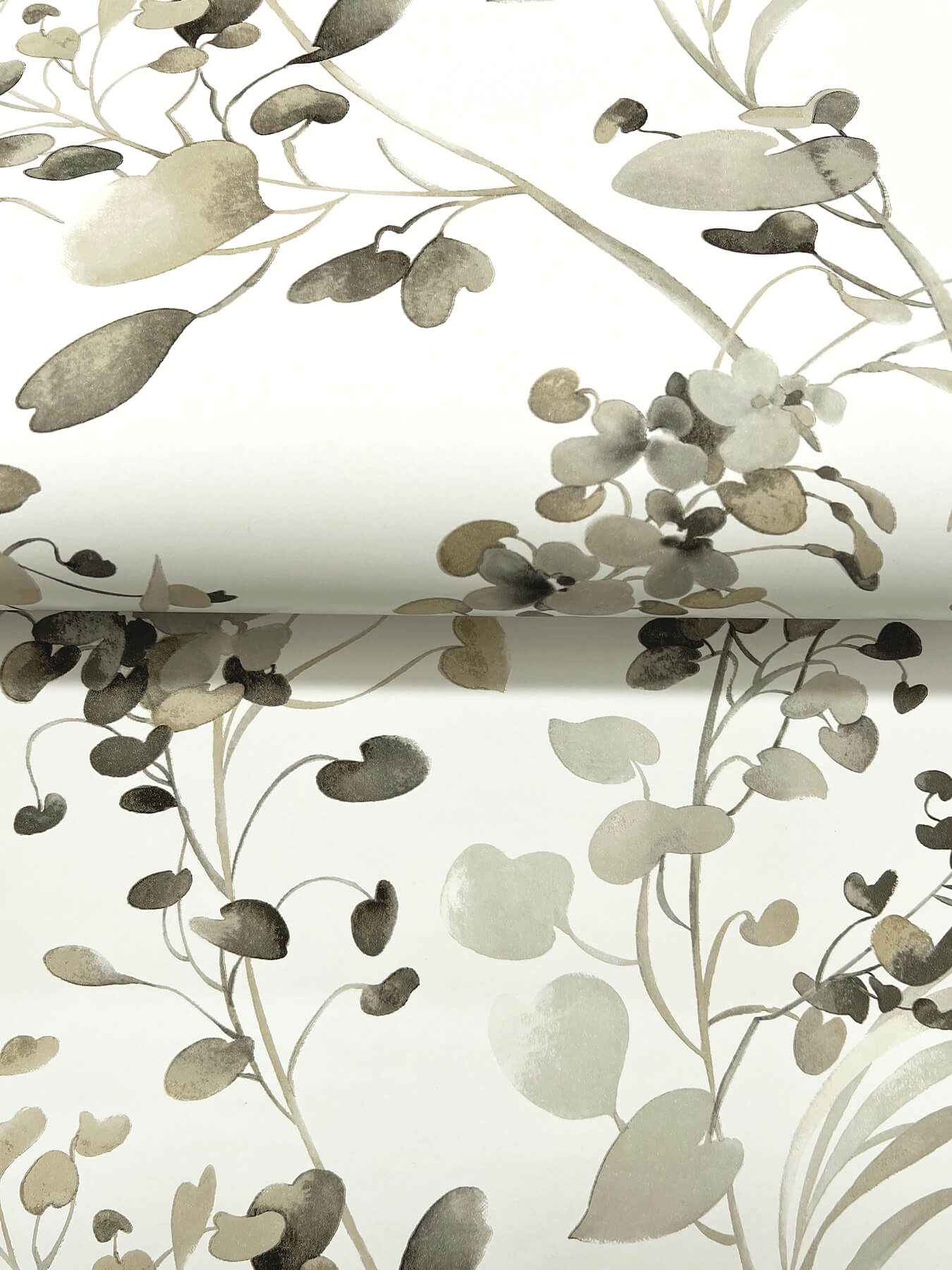 Spring Whispers Charcoal Wallpaper - York Wallcoverings - DF3342