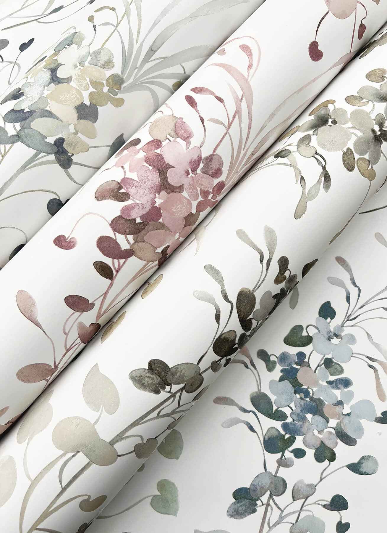 Spring Whispers Charcoal Wallpaper - York Wallcoverings - DF3342 - York Wallcoverings Wallpaper